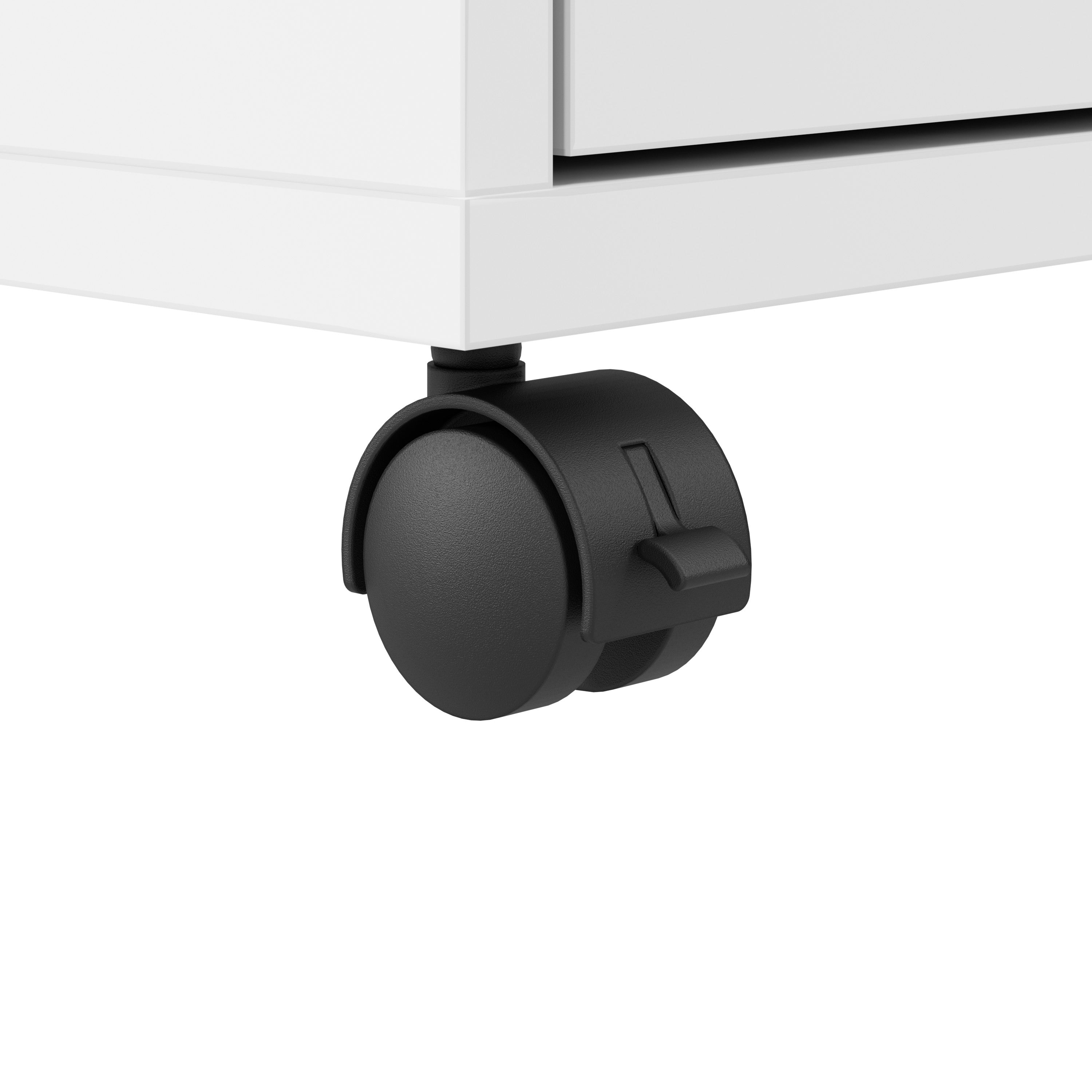 Bush Business Furniture Hustle 4 Person L Shaped Desk with Mobile File Cabinets, Power Grommets, and Privacy Screens in White - 71.02" Width x 23.34" Depth x 30.07" Height