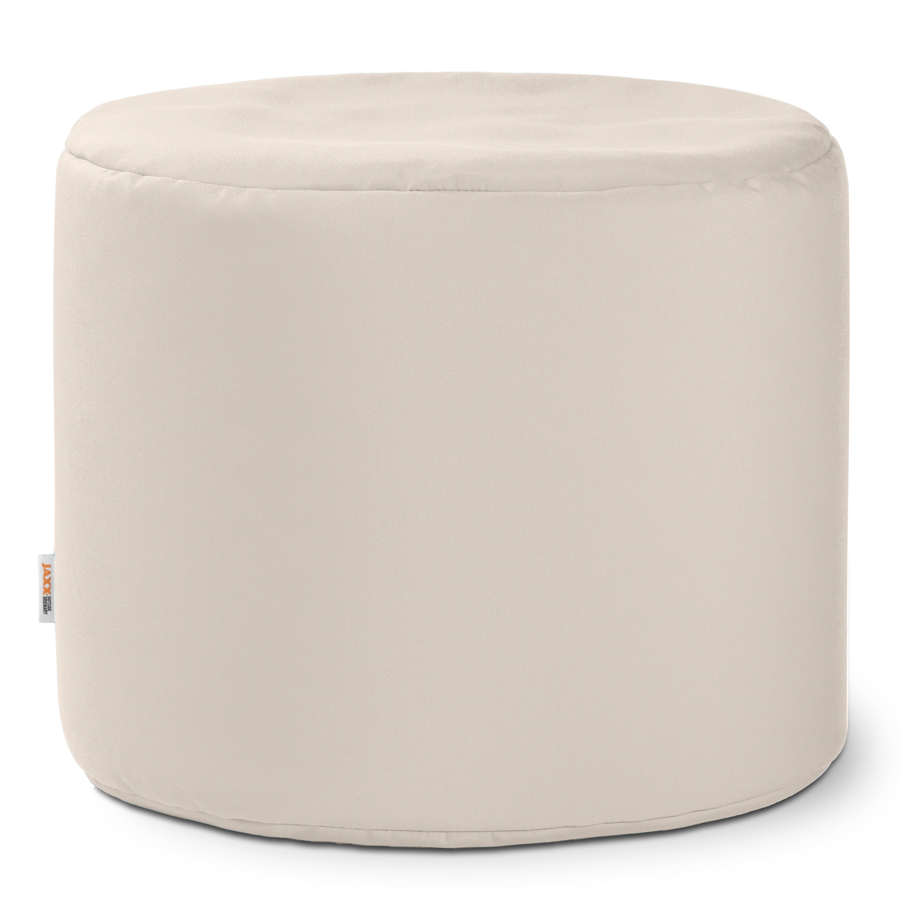 Jaxx Spring Indoor / Outdoor Bean Bag Pouf Ottoman, Pearl