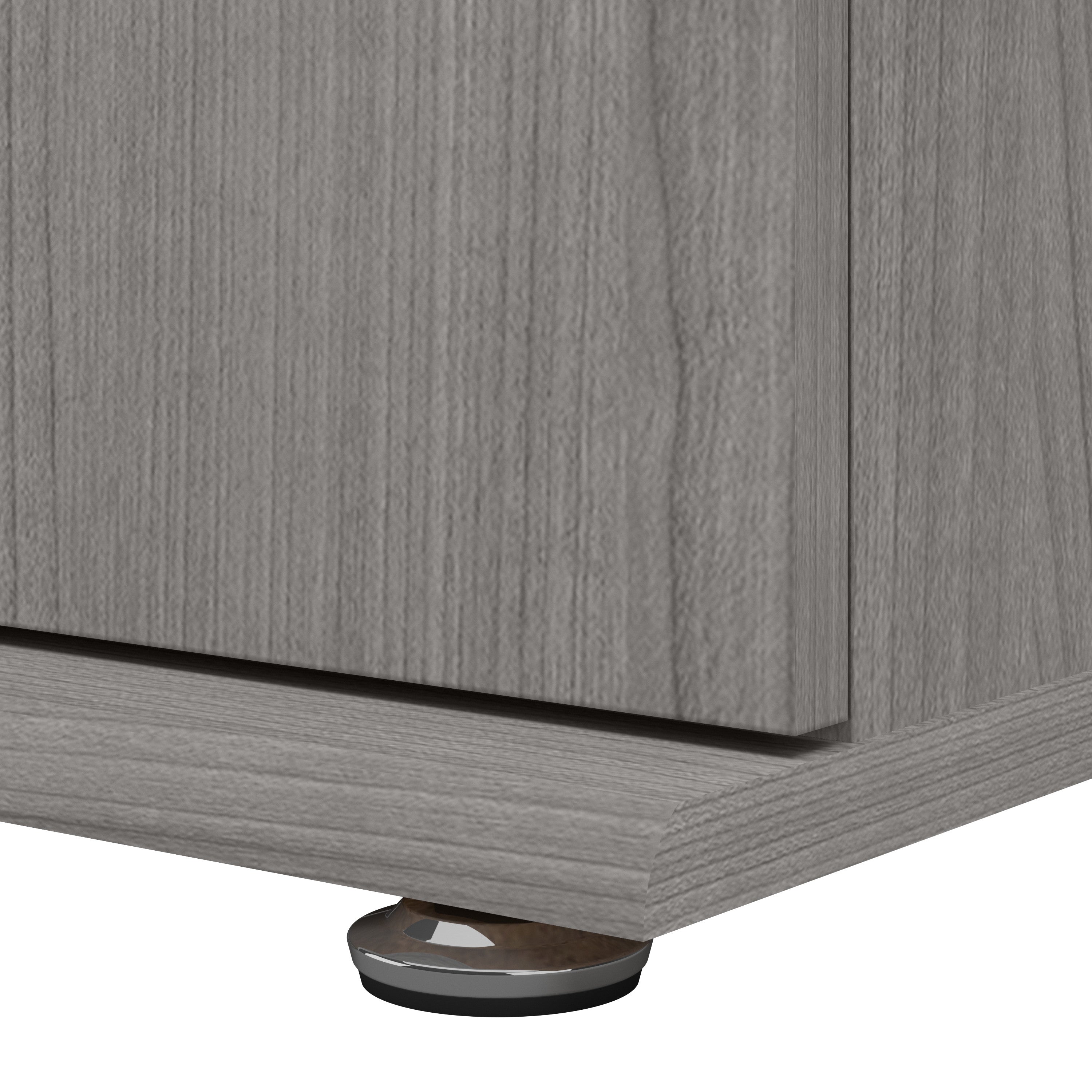Bush Business Furniture Universal 108W 6 Piece Modular Storage Set with Floor and Wall Cabinets in Platinum Gray - 108.08" Width x 24.69" Depth x 61.81" Height
