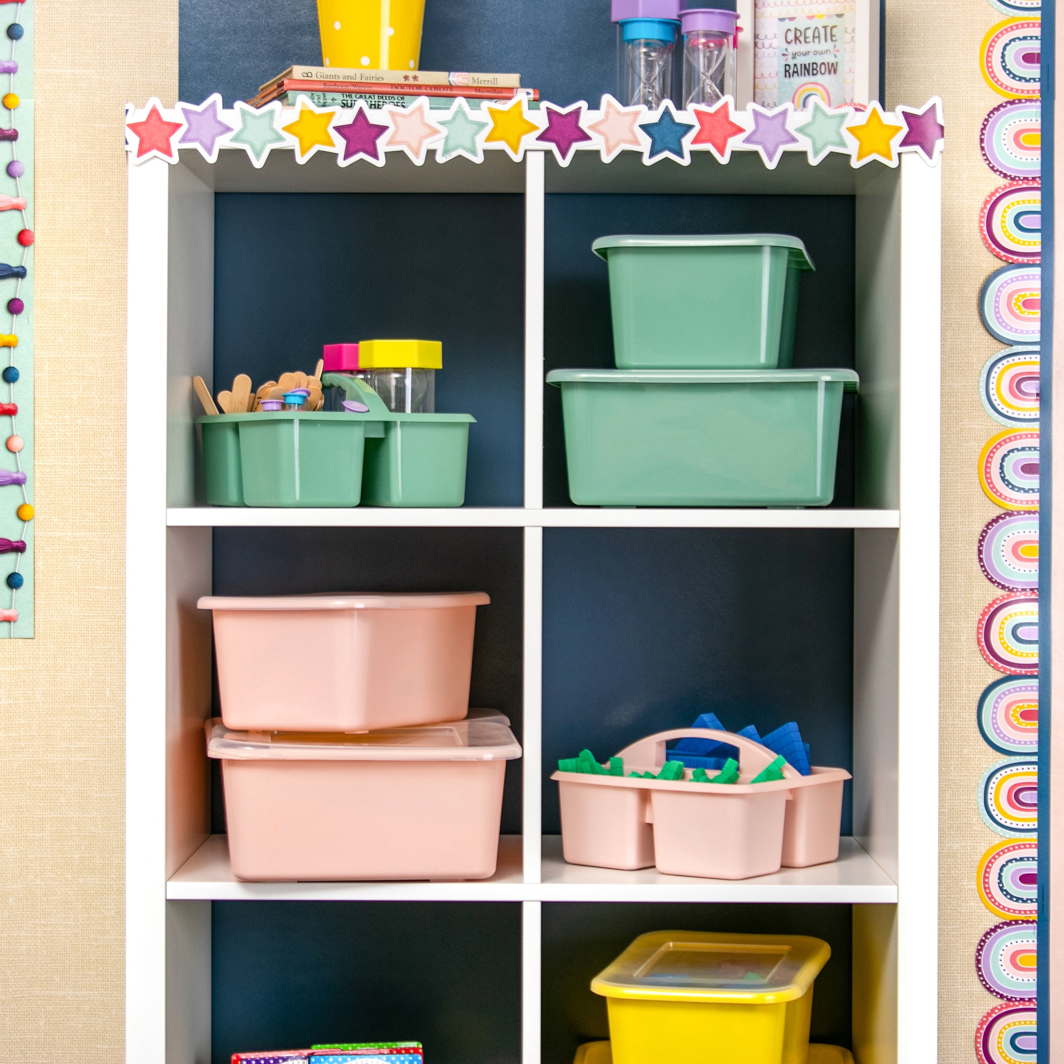 Blush Plastic Storage Caddy