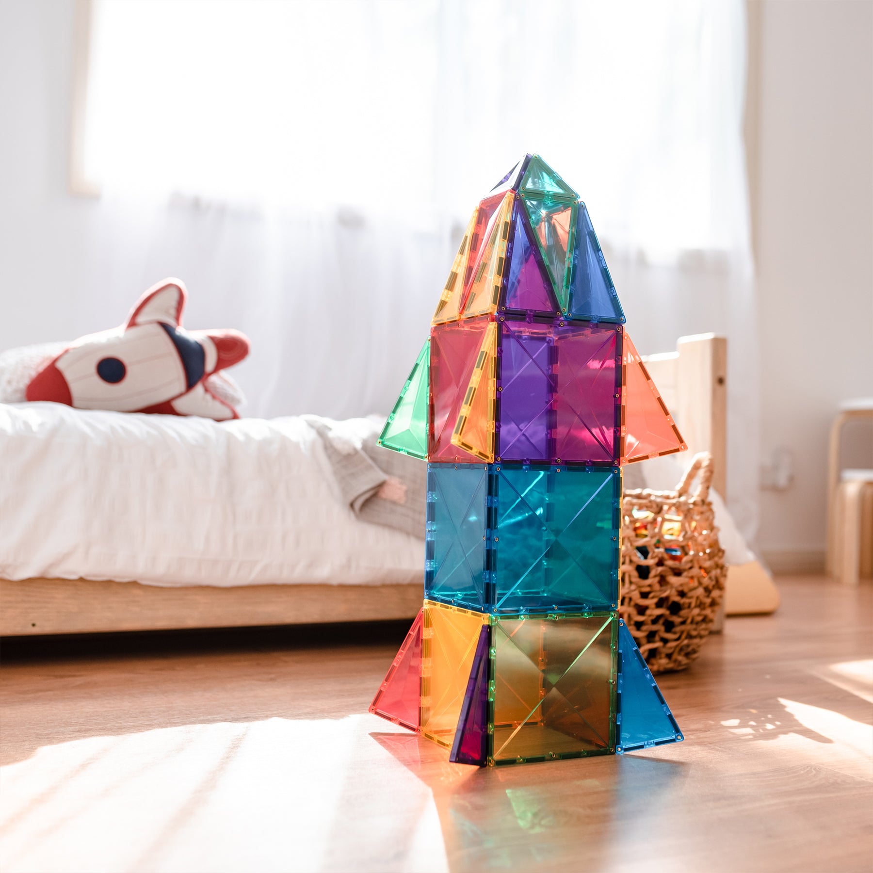 Magnetic Tiles Rainbow Mega Pack, 212 Pieces