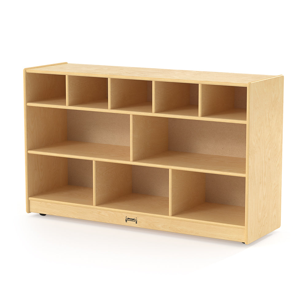 Jonti-Craft® Low Combo Mobile Storage Unit - with Clear Bins