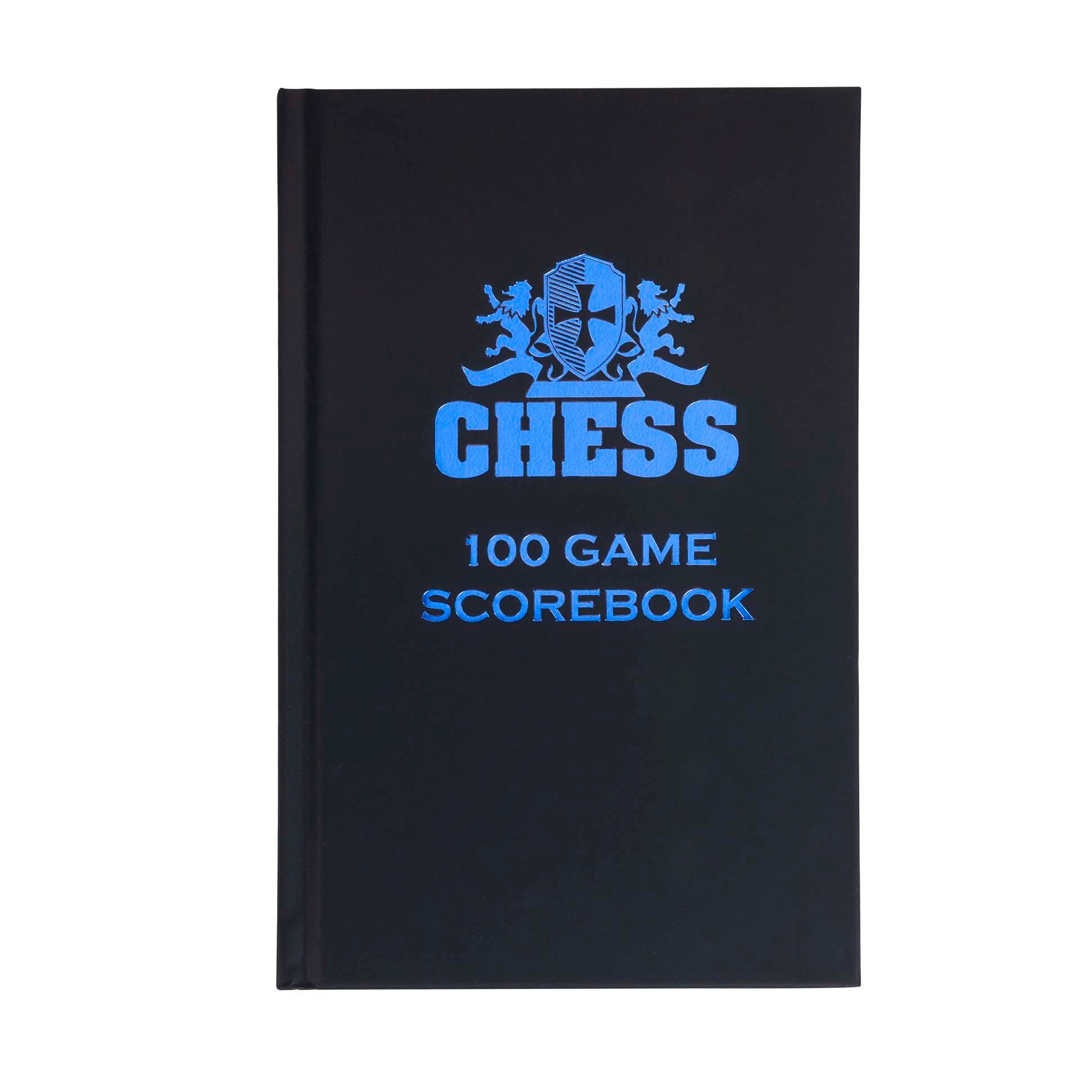 Accessories  &  Clocks Hardcover Chess Scorebook Matte Black W/Metallic Black Imprint, Soft Touch Cover, 8 1/8" X 5 1/4" X 3/4"