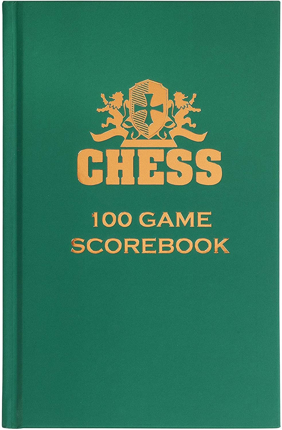 Accessories  &  Clocks Hardcover Chess Scorebook Matte Green W/Metallic Copper Imprint, Soft Touch Cover, 8 1/8" X 5 1/4" X 3/4"