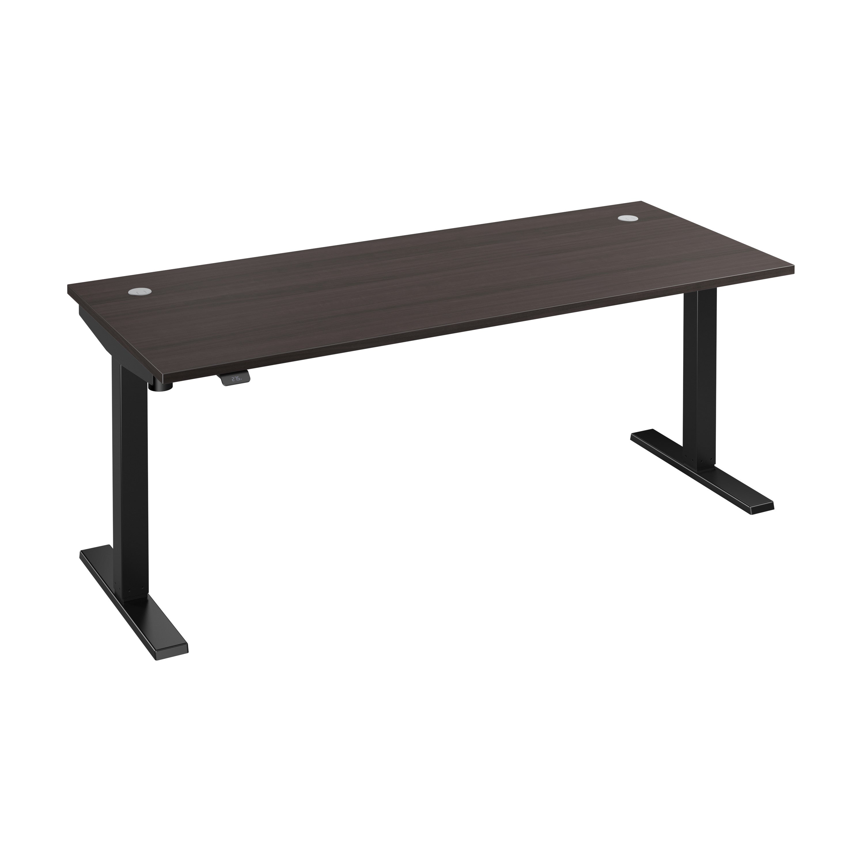 Bush Business Furniture Move 40 Series 72W x 30D Electric Height Adjustable Standing Desk in Storm Gray with Black Base - 71.02" Width x 29.37" Depth x 28.17" Height
