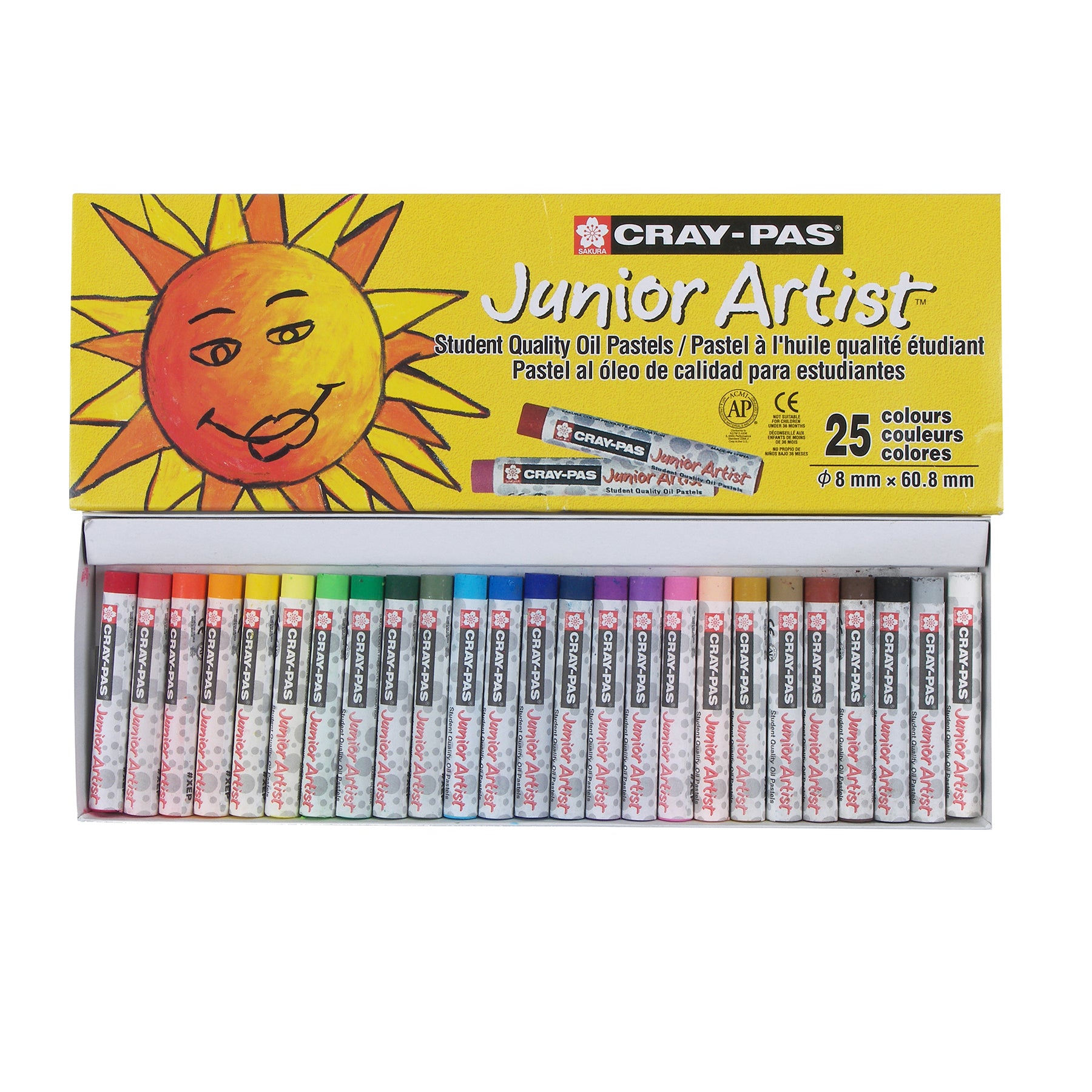 Cray-Pas Junior Artist Oil Pastels, Assorted Colors, 25-Piece Set