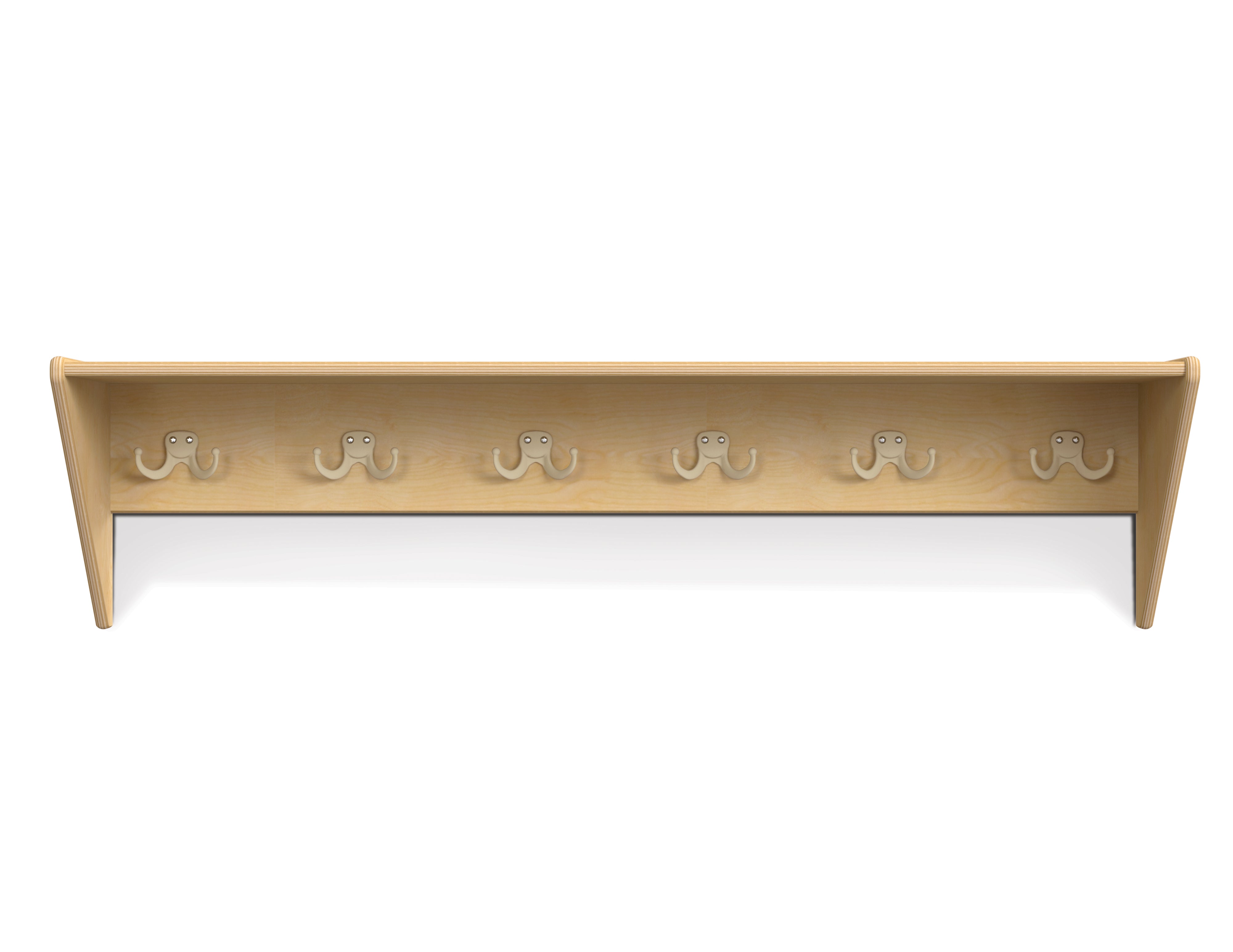 Jonti-Craft® Wall Mount Coat Shelf - 6 Hooks