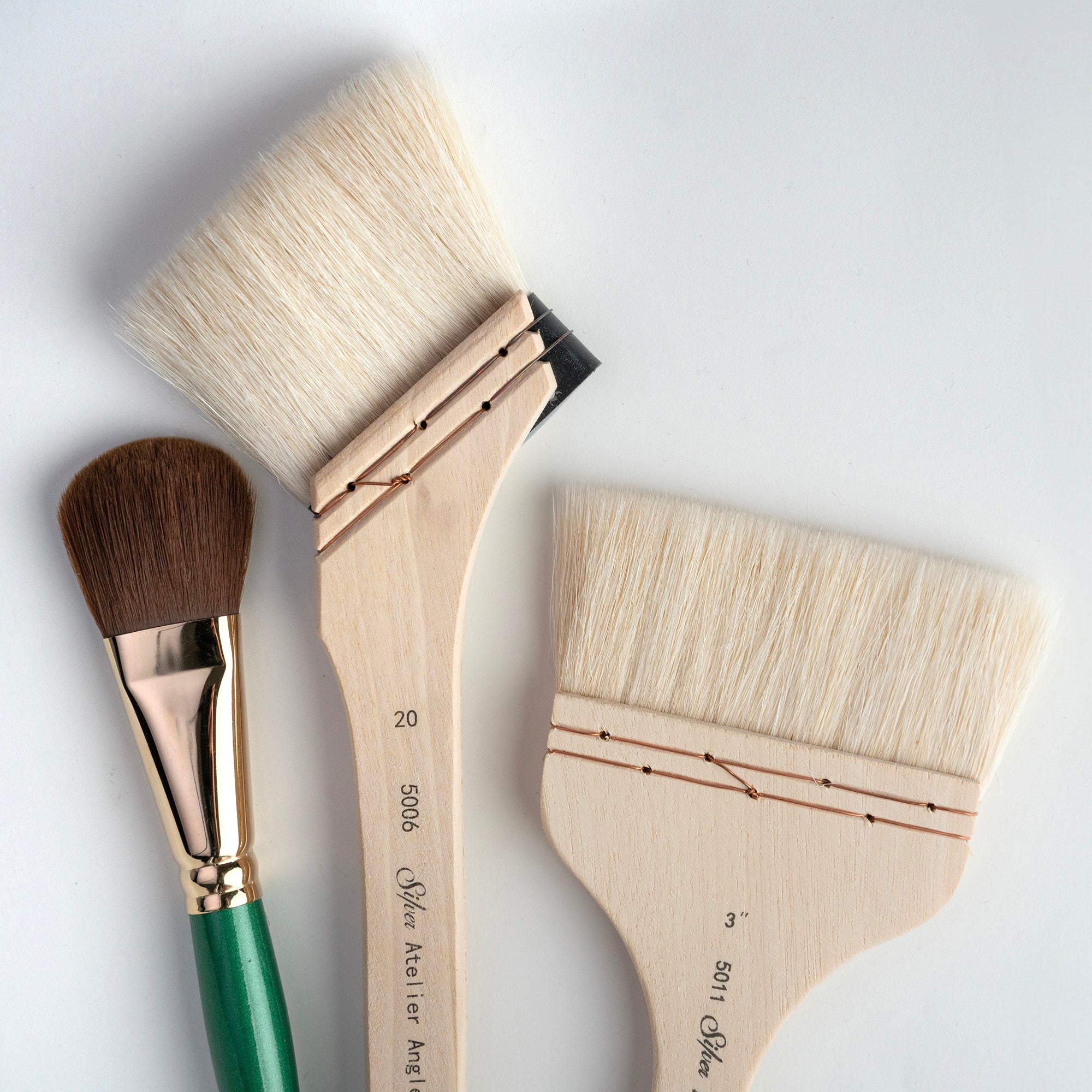 Silver Varnish/Hake, 3 Brushes