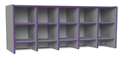 Rainbow Accents® 10 Section Wall Mount Coat Locker - without Trays - Purple