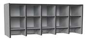 Rainbow Accents® 10 Section Wall Mount Coat Locker - without Trays - Black
