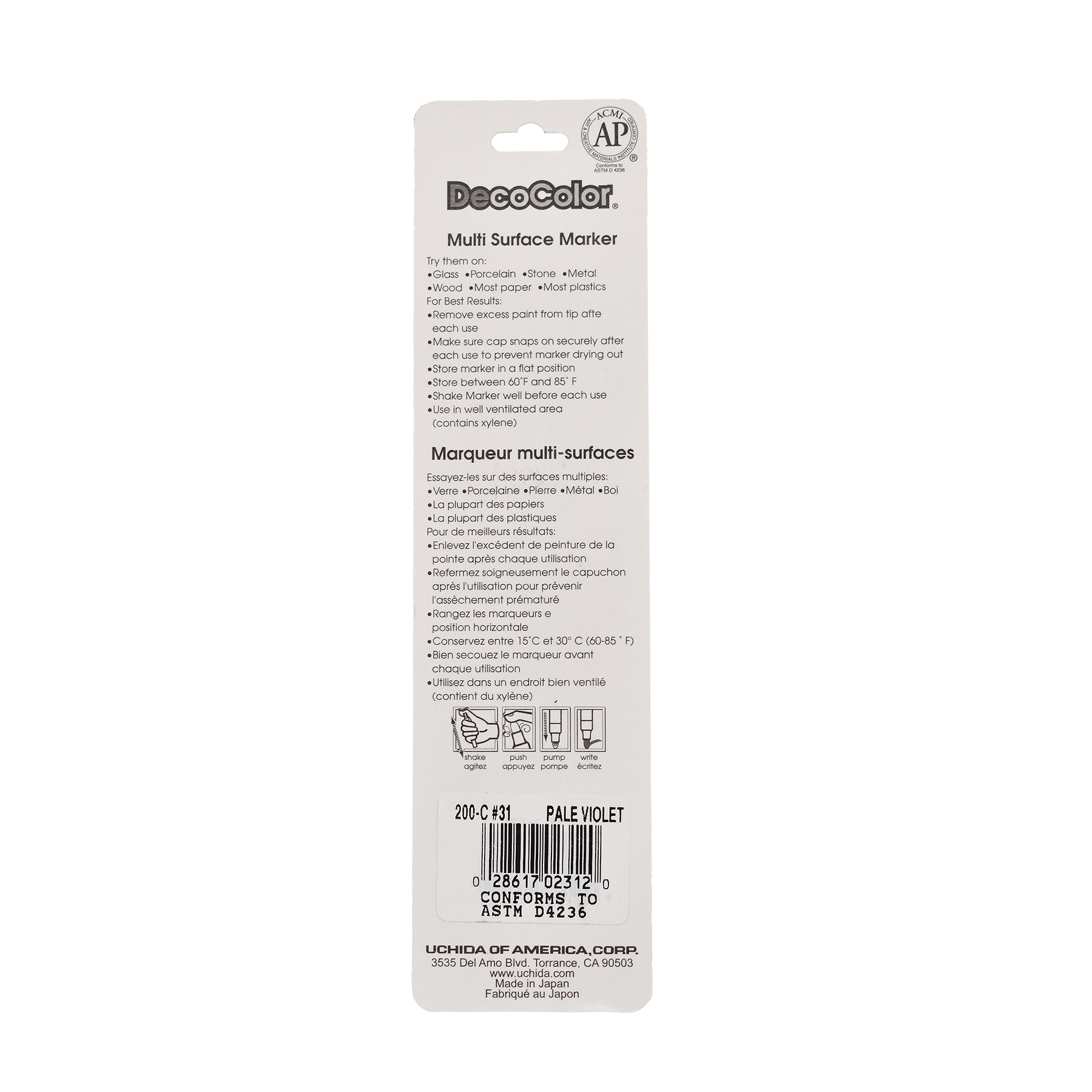 DecoColor® Paint Marker, Fine, 200-S, Pale Violet #31