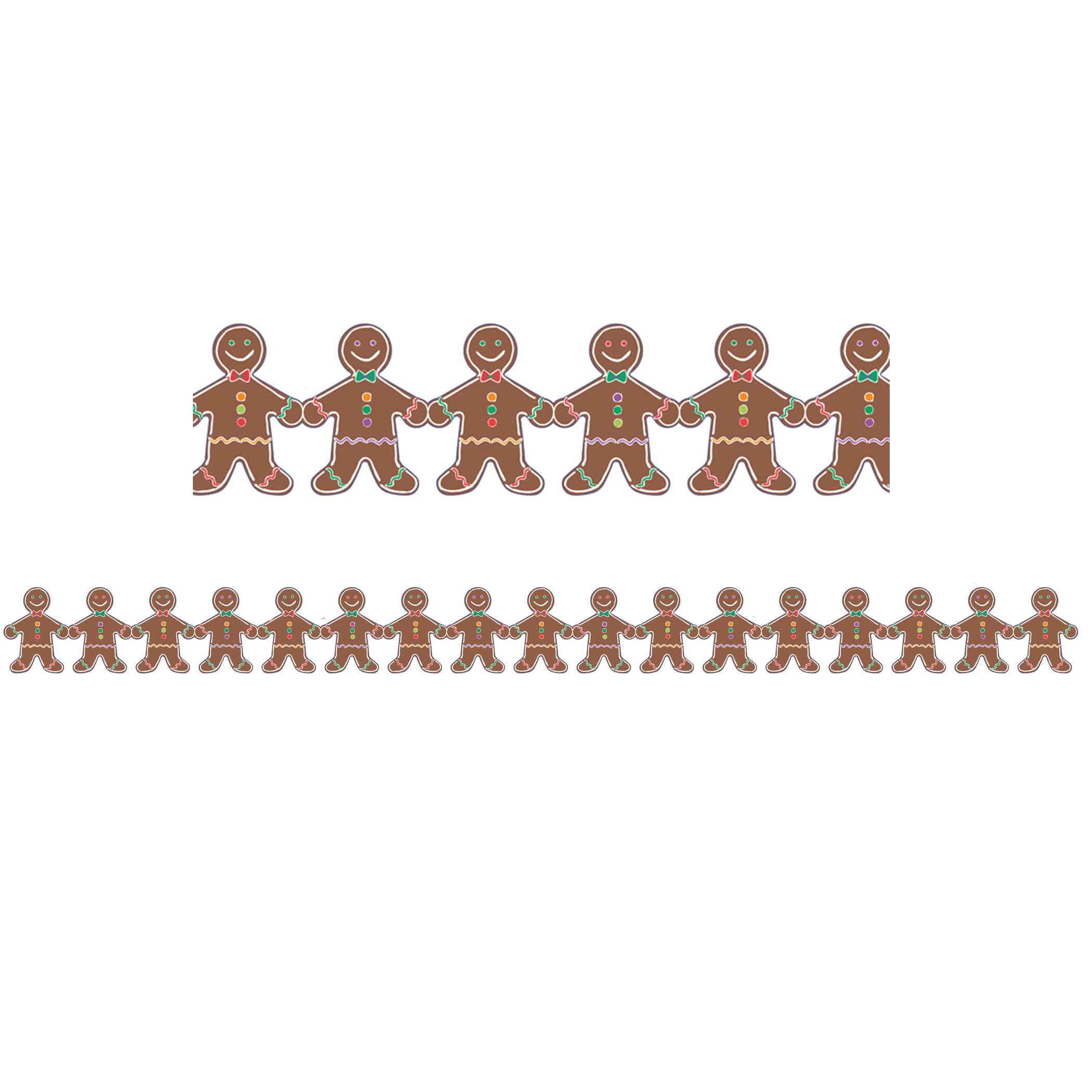 Border - 12 Strips Ea. 3"x36" - Gingerbread Men Die-Cut