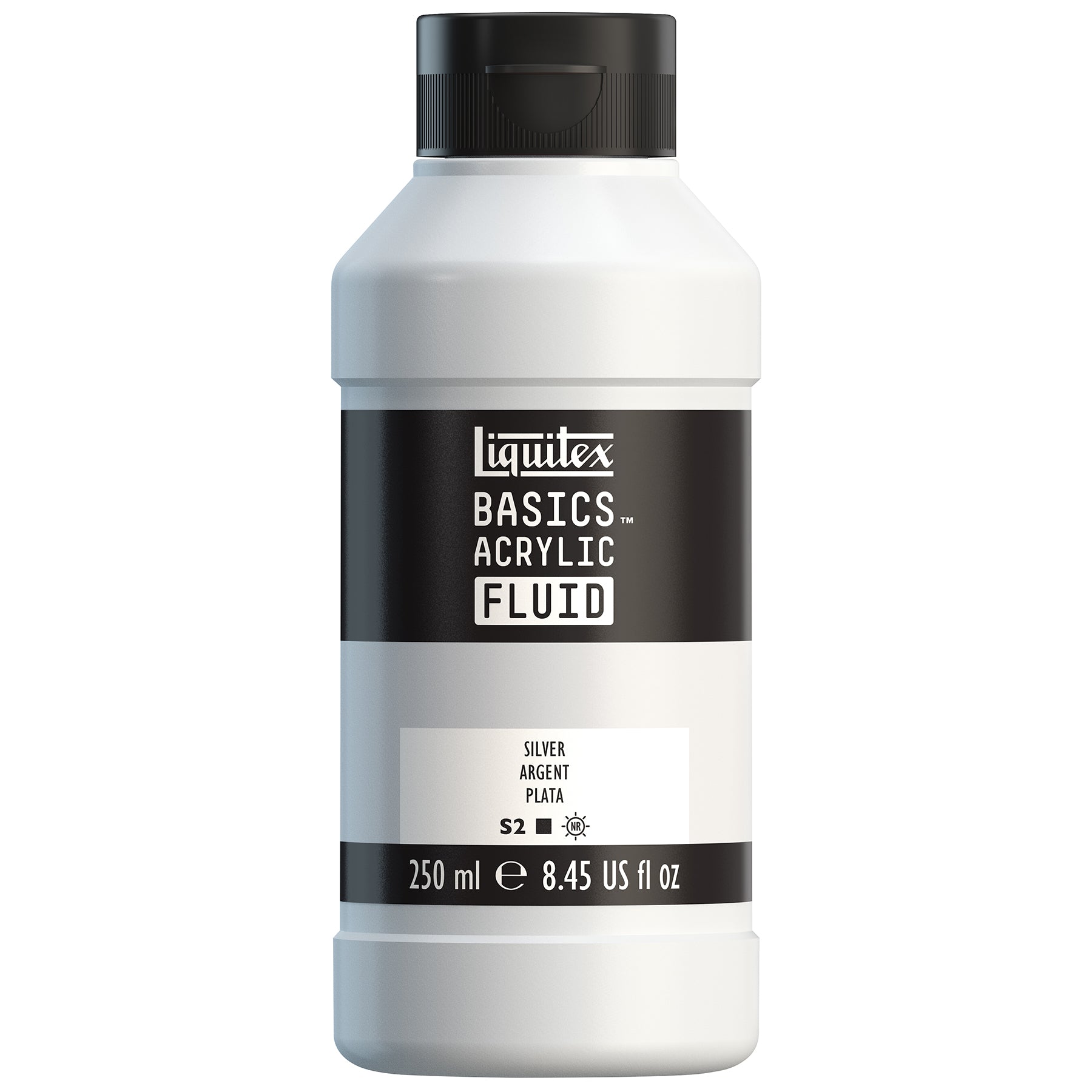 LQ BASICS Acrylic Fluid 250ml Bottle -  Silver