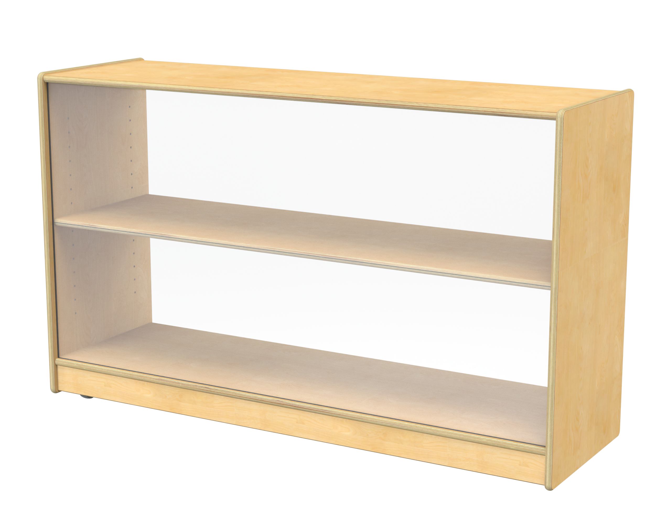 Jonti-Craft® Toddler Adjustable Mobile Straight-Shelf - Plywood Back