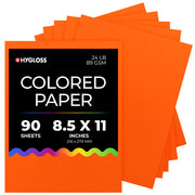 Hygloss Colored Paper - 8.5"x11", 90 count, Dark Orange