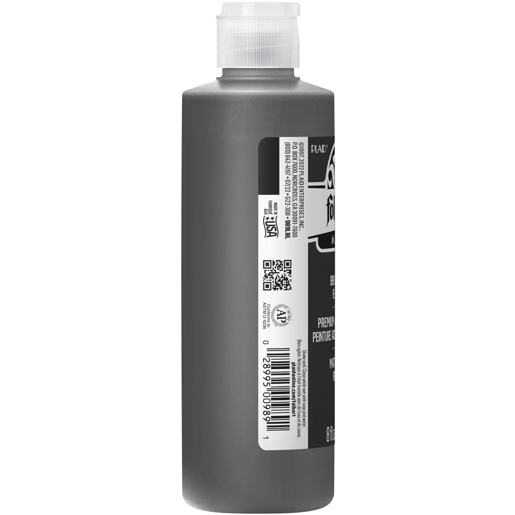 Acrylic Paint Matte, 8oz., Licorice