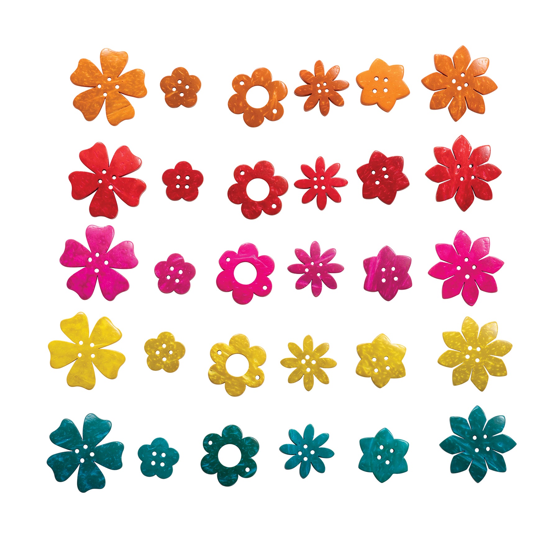Coconut Flowers, Set of 50