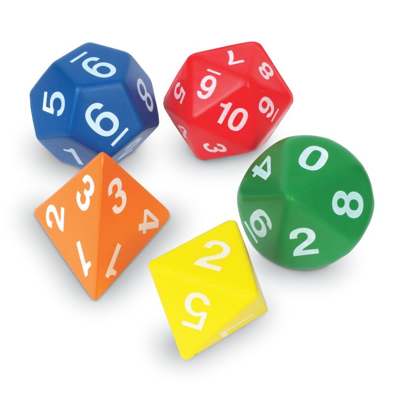 Jumbo Foam Polyhedral Dice