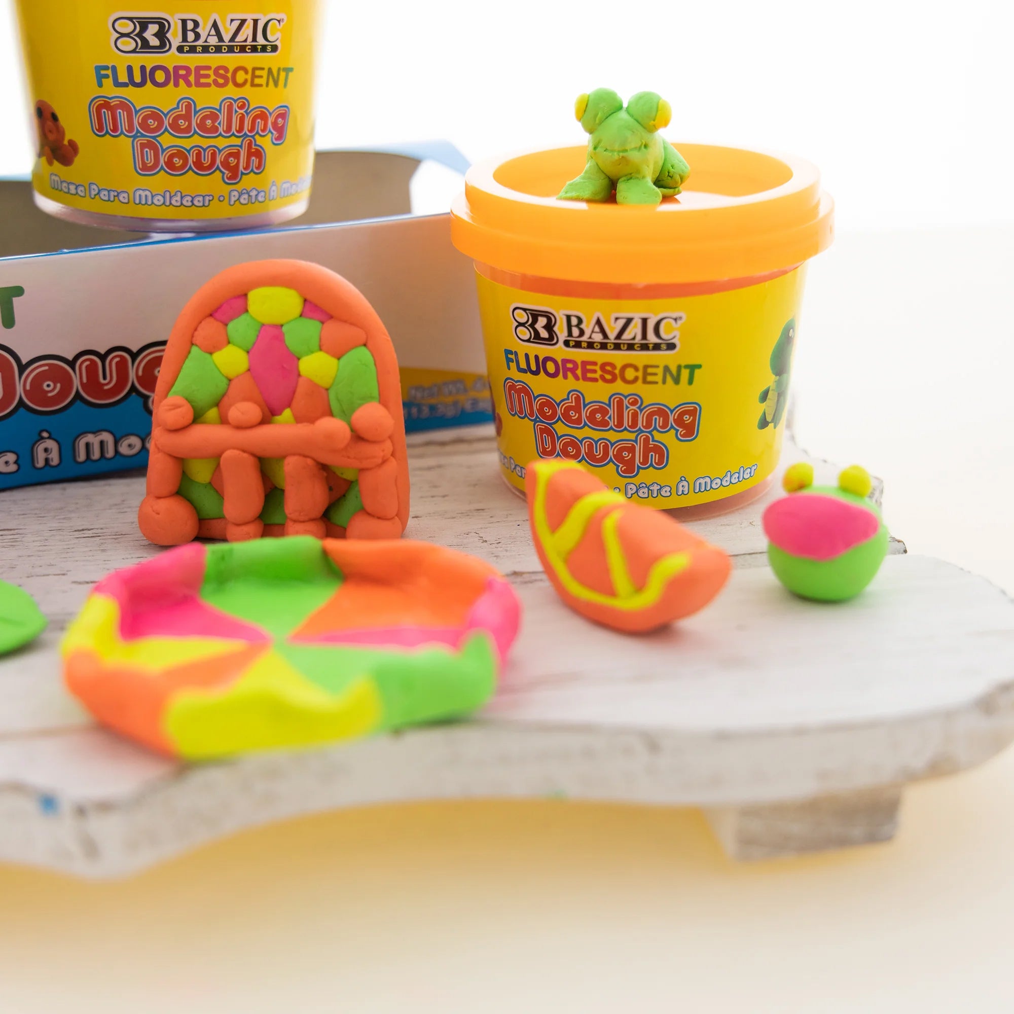 Fluorescent Color Modeling Dough, 4 oz, Pack of 4