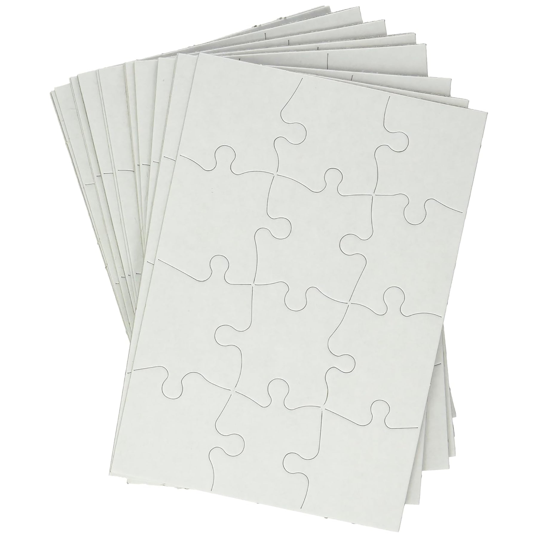 Blank Puzzle - 12pcs, 5.5"x8", 24 puzzles *(12MB24W)