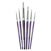 Silver Silk Rounds, 6 Brushes