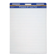 Easel Pad, Self-Adhesive, White, 1" Ruled 25" x 30", 25 Sheets