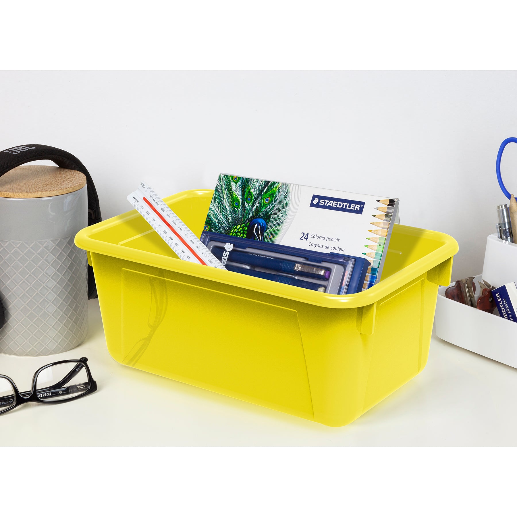 Small Cubby Bin, Yellow
