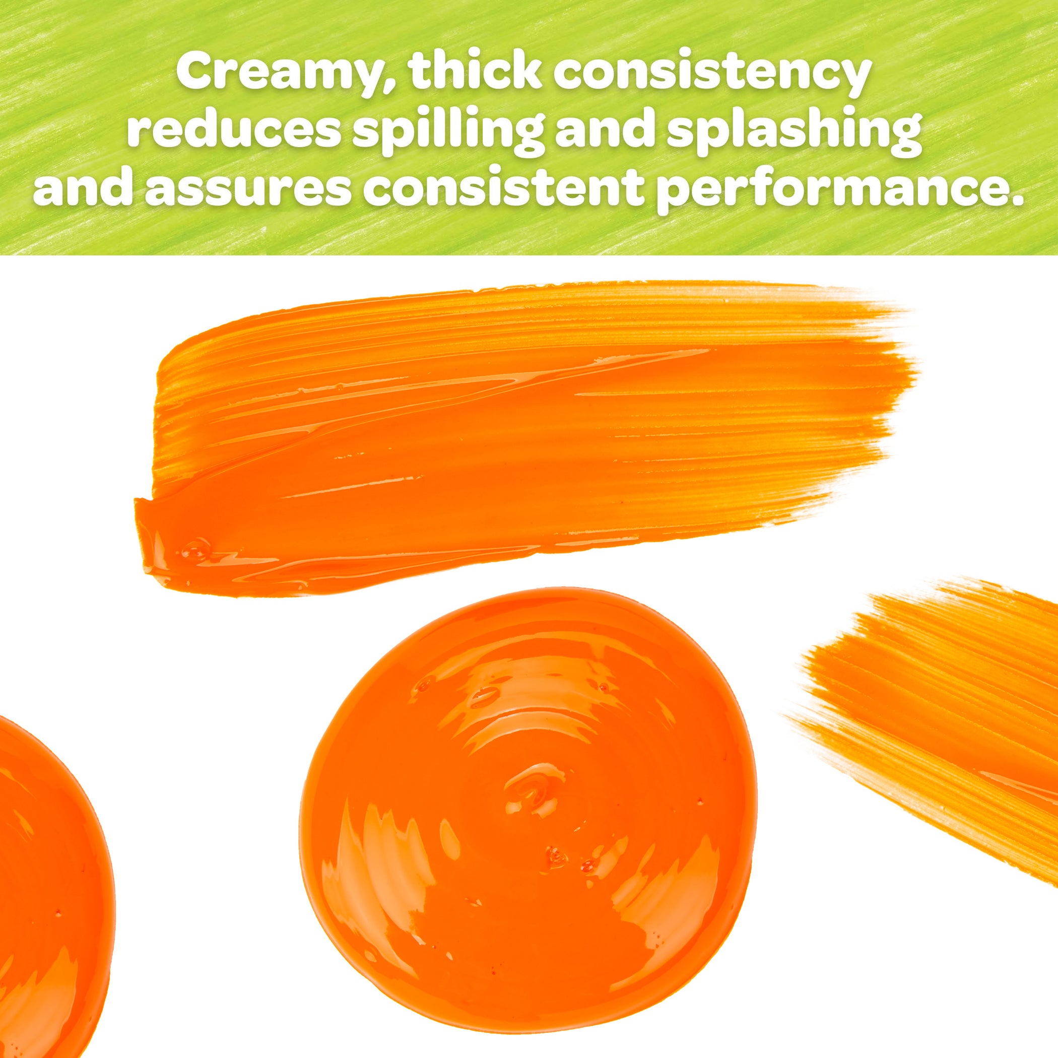 Washable Finger Paint, Orange, 16 oz