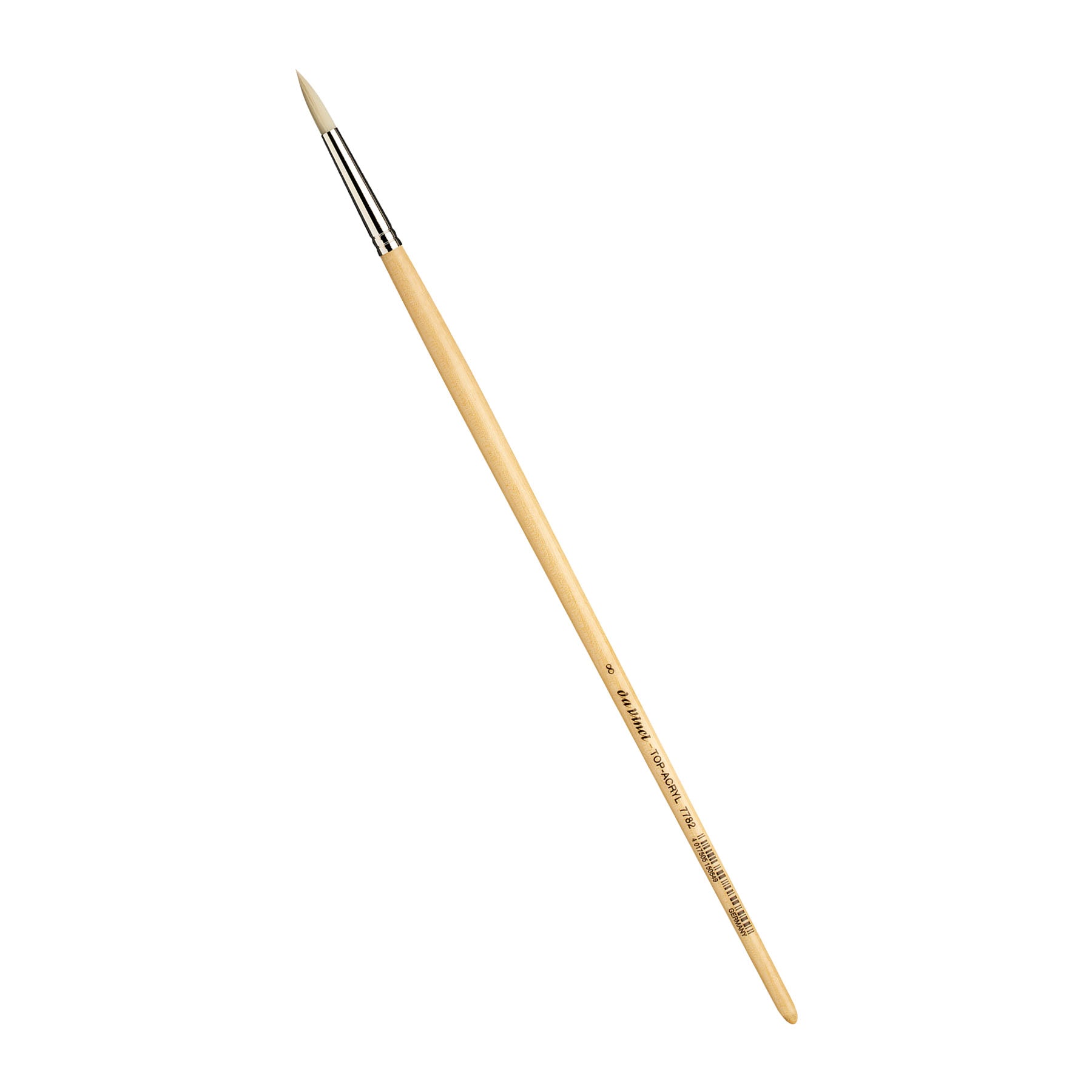 TOP-ACRYL White Brush, Synthetic, Acrylic & Oil, Round, Series 7782, Size 8