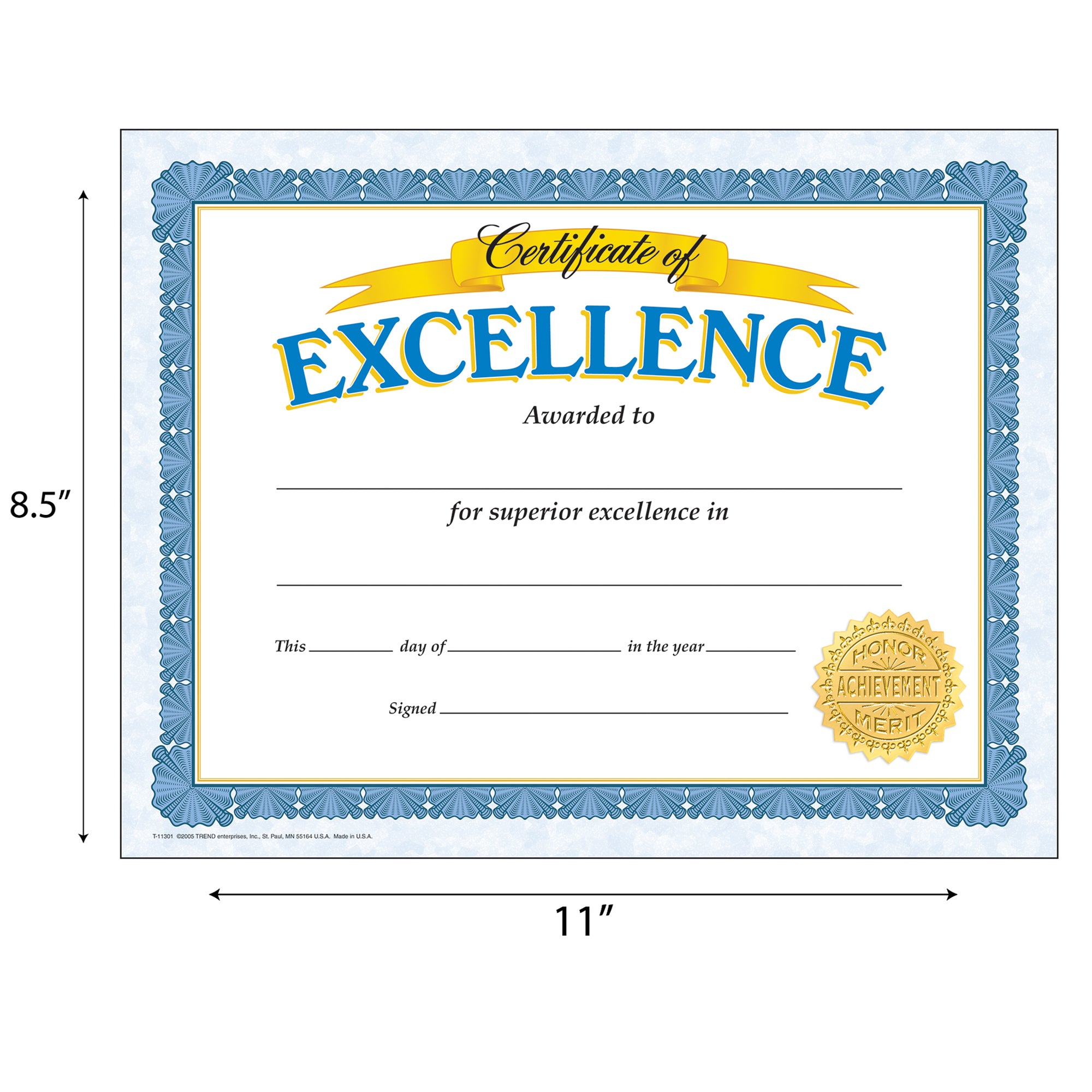 Certificate of Excellence Classic Certificates, 30 ct