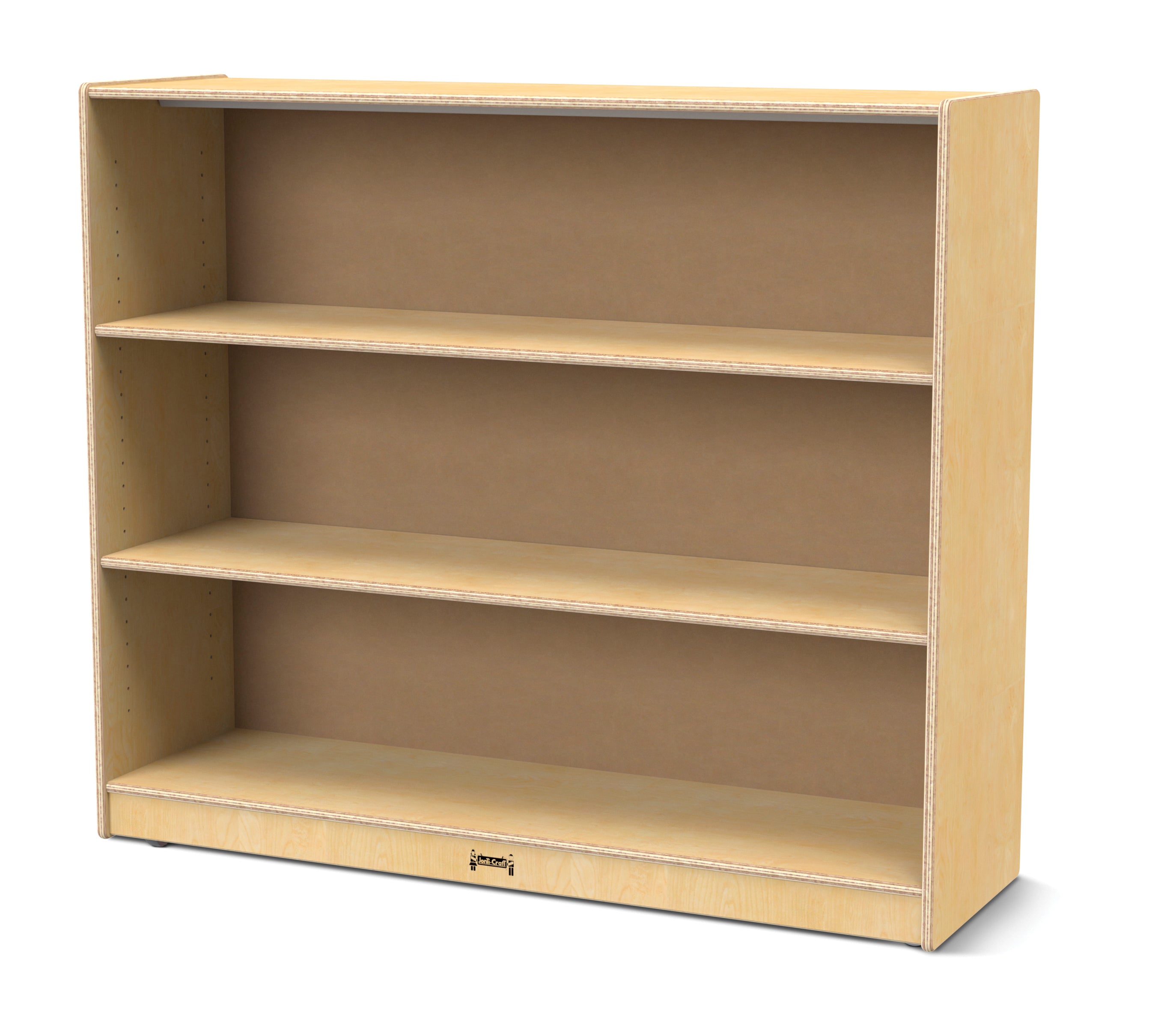 Jonti-Craft® Mega Adjustable Mobile Straight-Shelf - Plywood Back