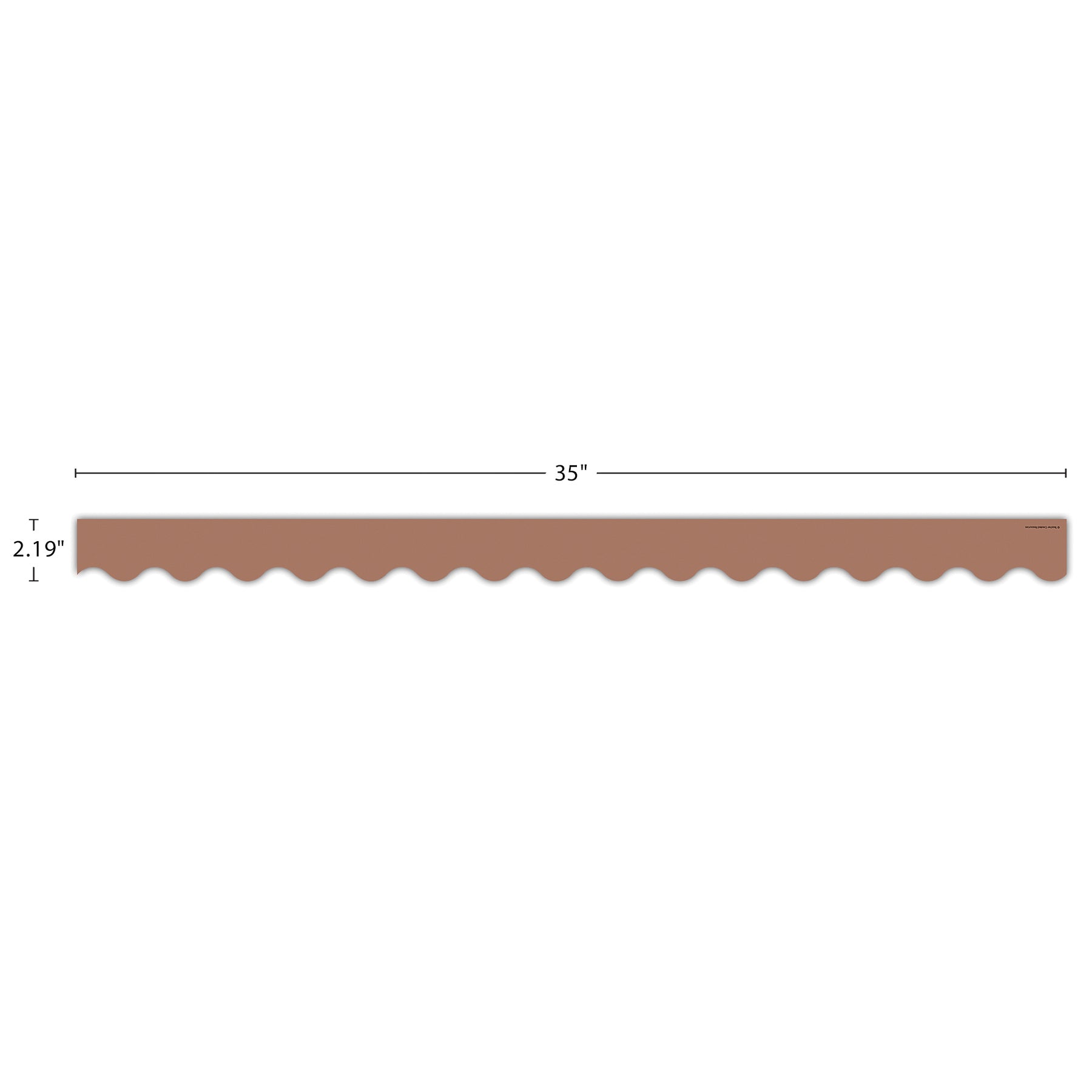 Mocha Scalloped Border Trim, 35 Feet