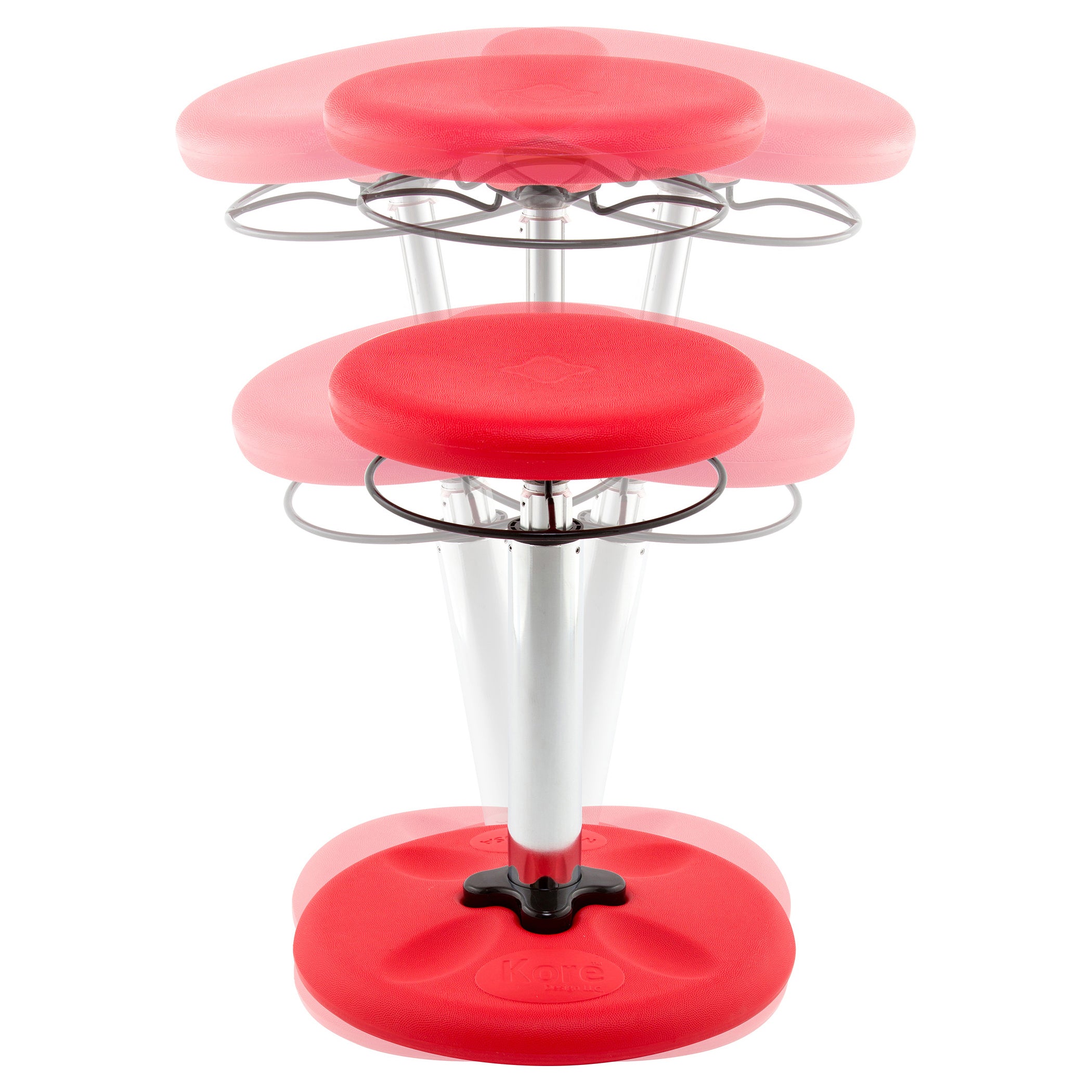 Kids Adjustable Tall Wobble Chair 16.5-24", Red