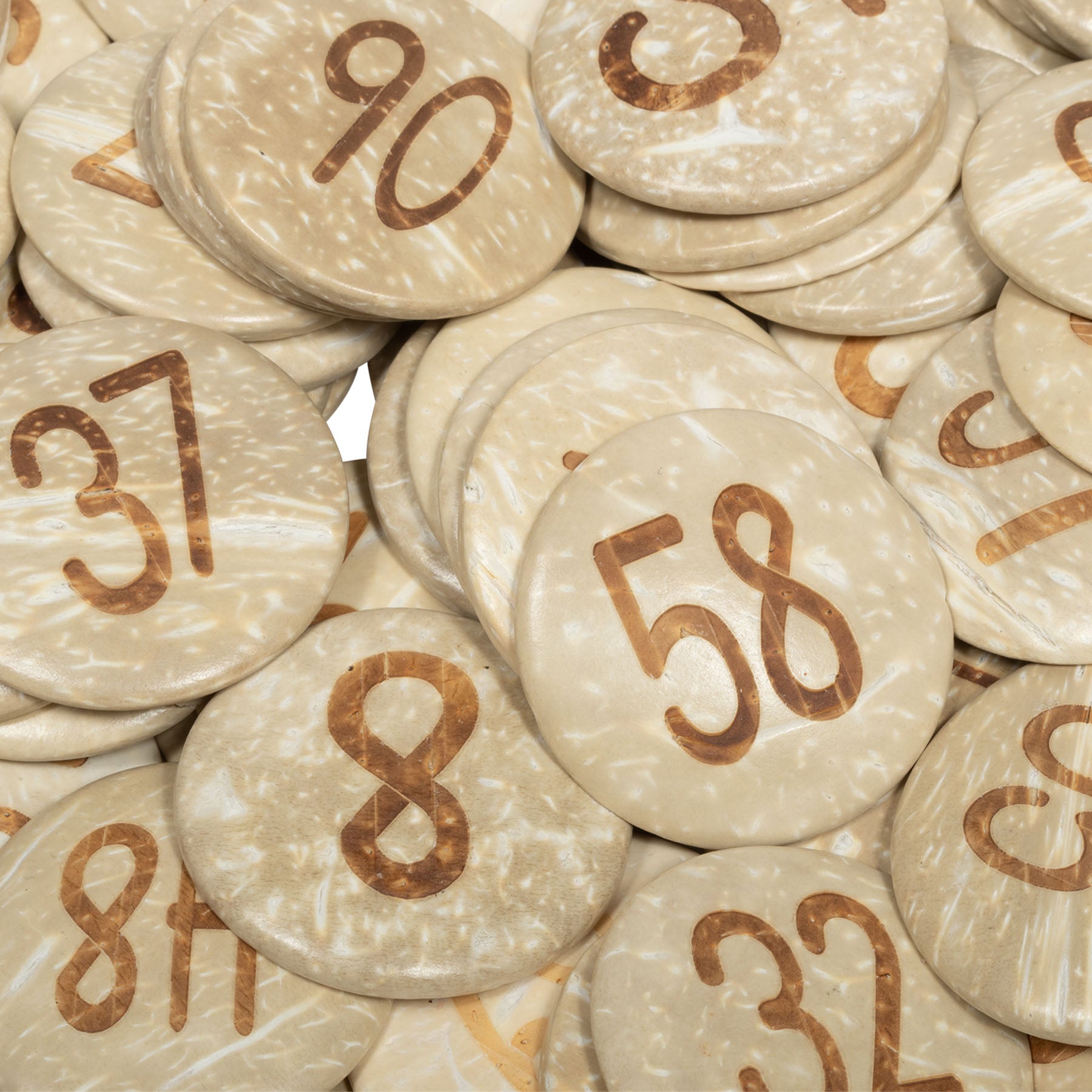 Coconut Numbers, Large, 1-100, Set of 100