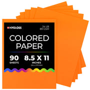Hygloss Colored Paper - 8.5"x11", 90 count, Bright Orange