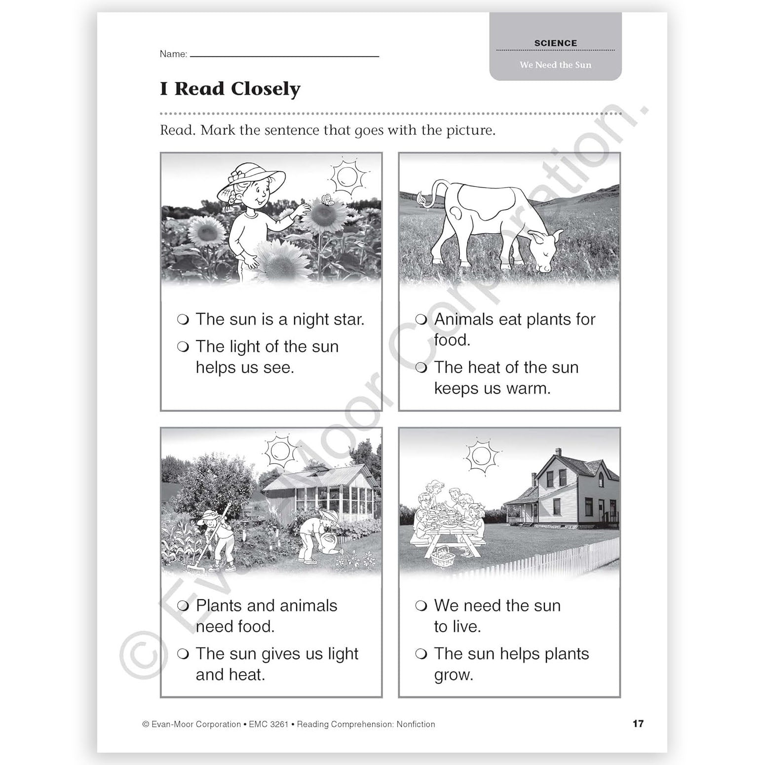 Reading Comprehension: Nonfiction, Grade 1