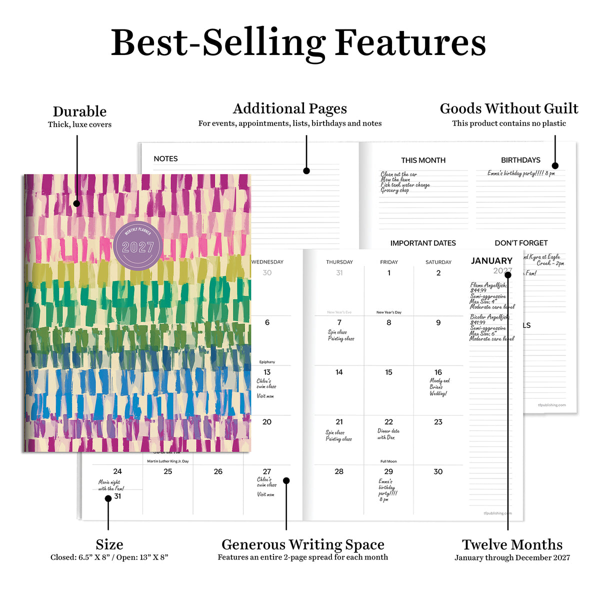 2027 PAINTED MEDIUM MONTHLY PLANNER