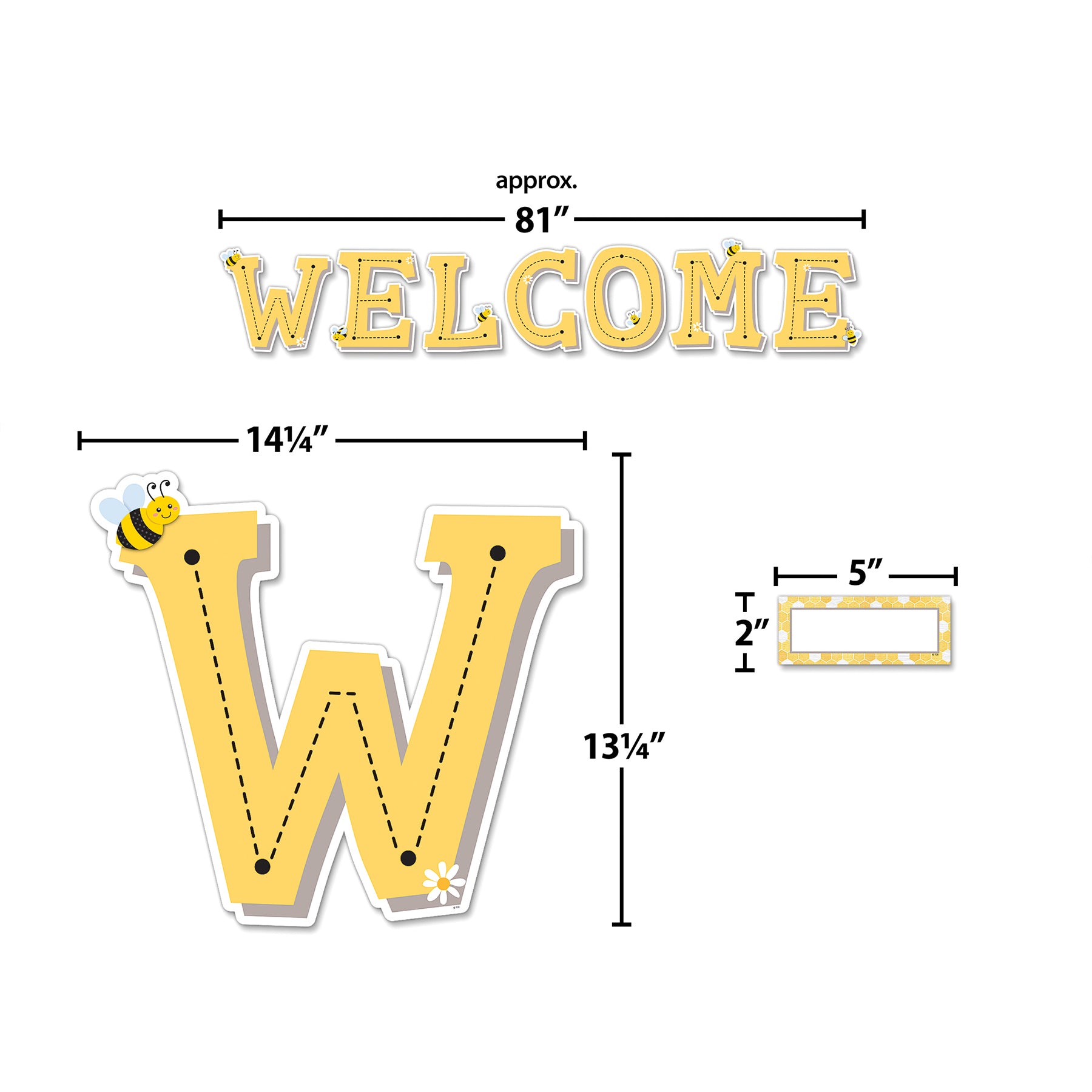 Buzzing Bees Welcome Bulletin Board Set, 55 Pieces