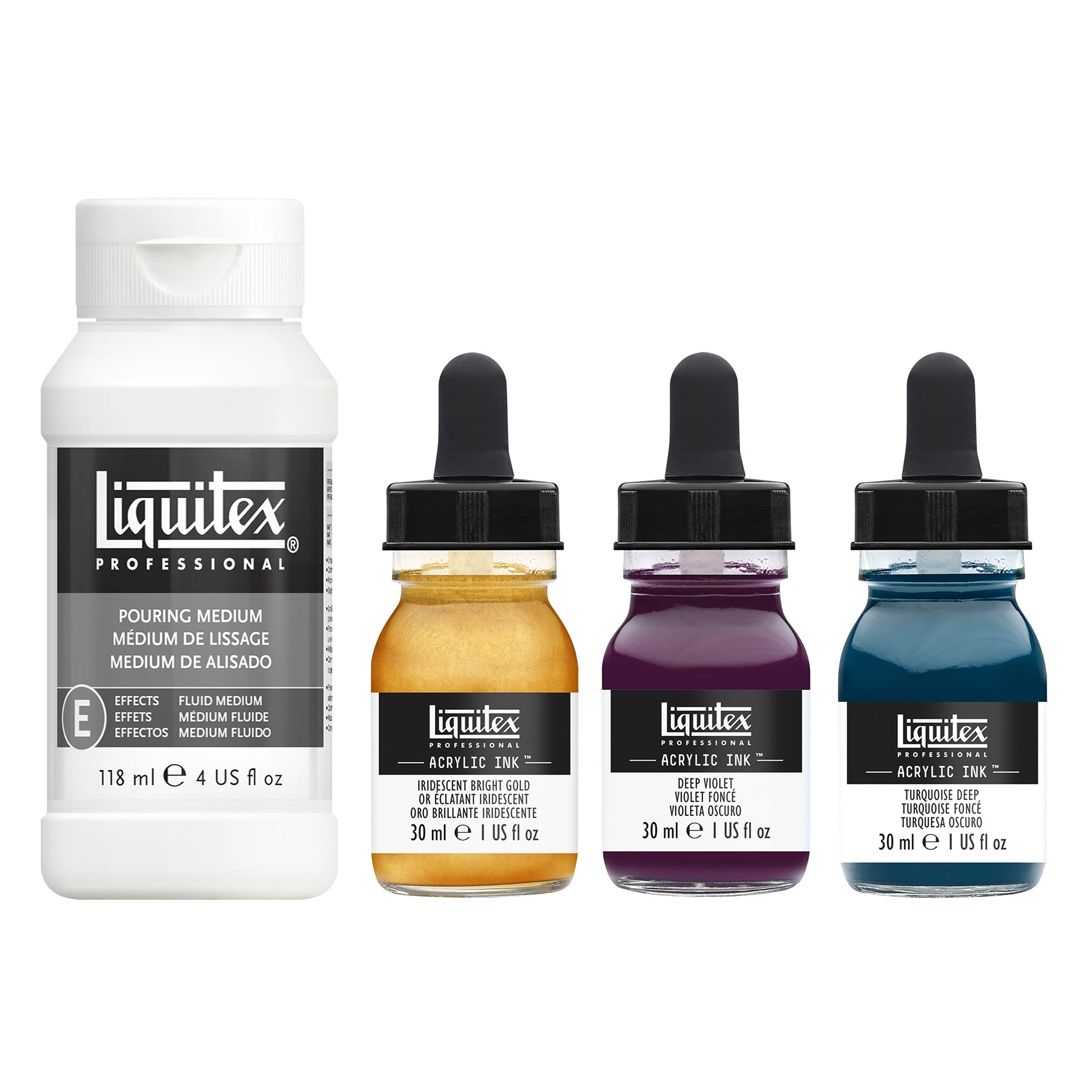 LQ Ink  Pouring Technique Deep Colors Set