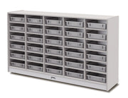 Rainbow Accents® 30 Paper-Tray Mobile Storage - with Paper-Trays  - Gray