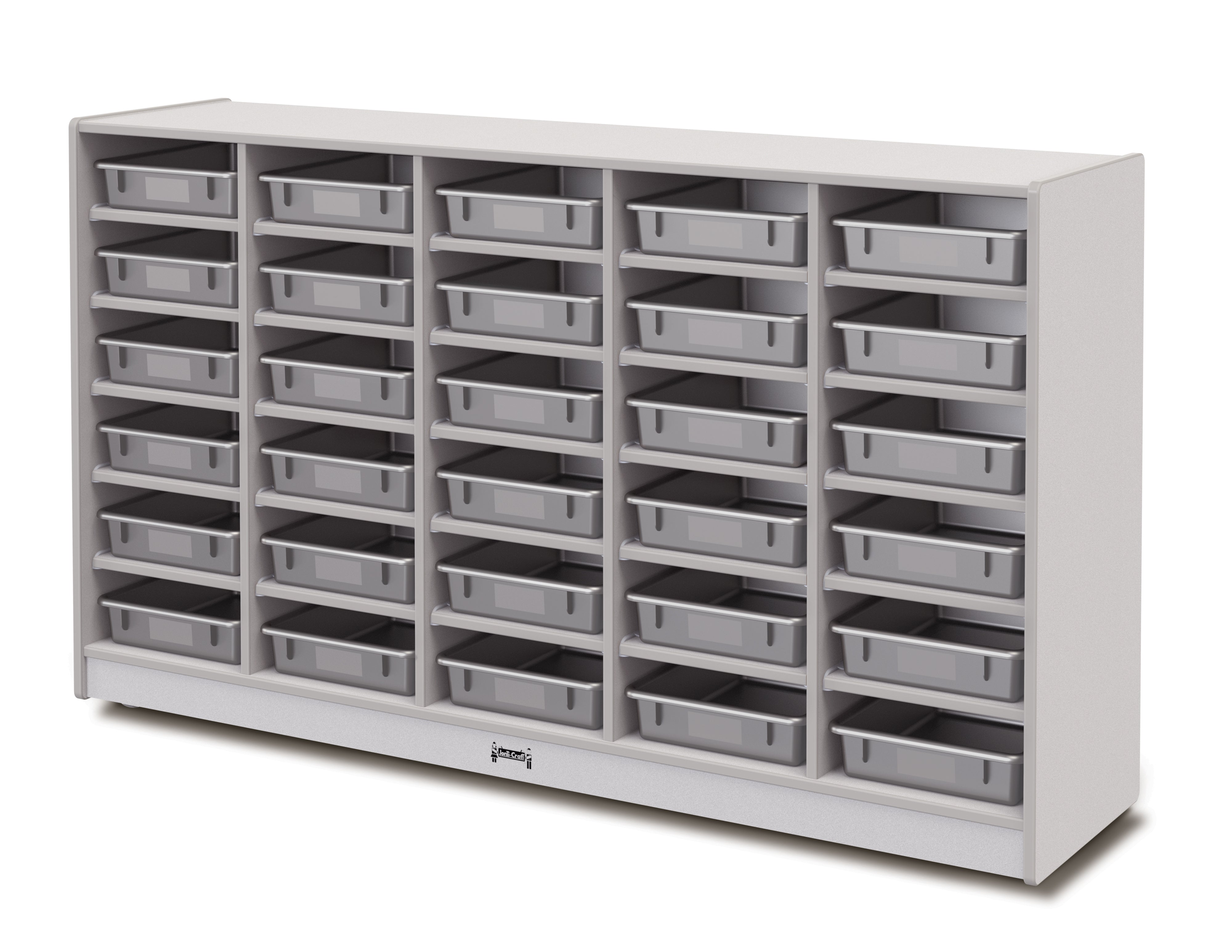 Rainbow Accents® 30 Paper-Tray Mobile Storage - with Paper-Trays  - Gray
