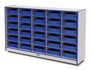 Rainbow Accents® 30 Paper-Tray Mobile Storage - with Paper-Trays - Blue