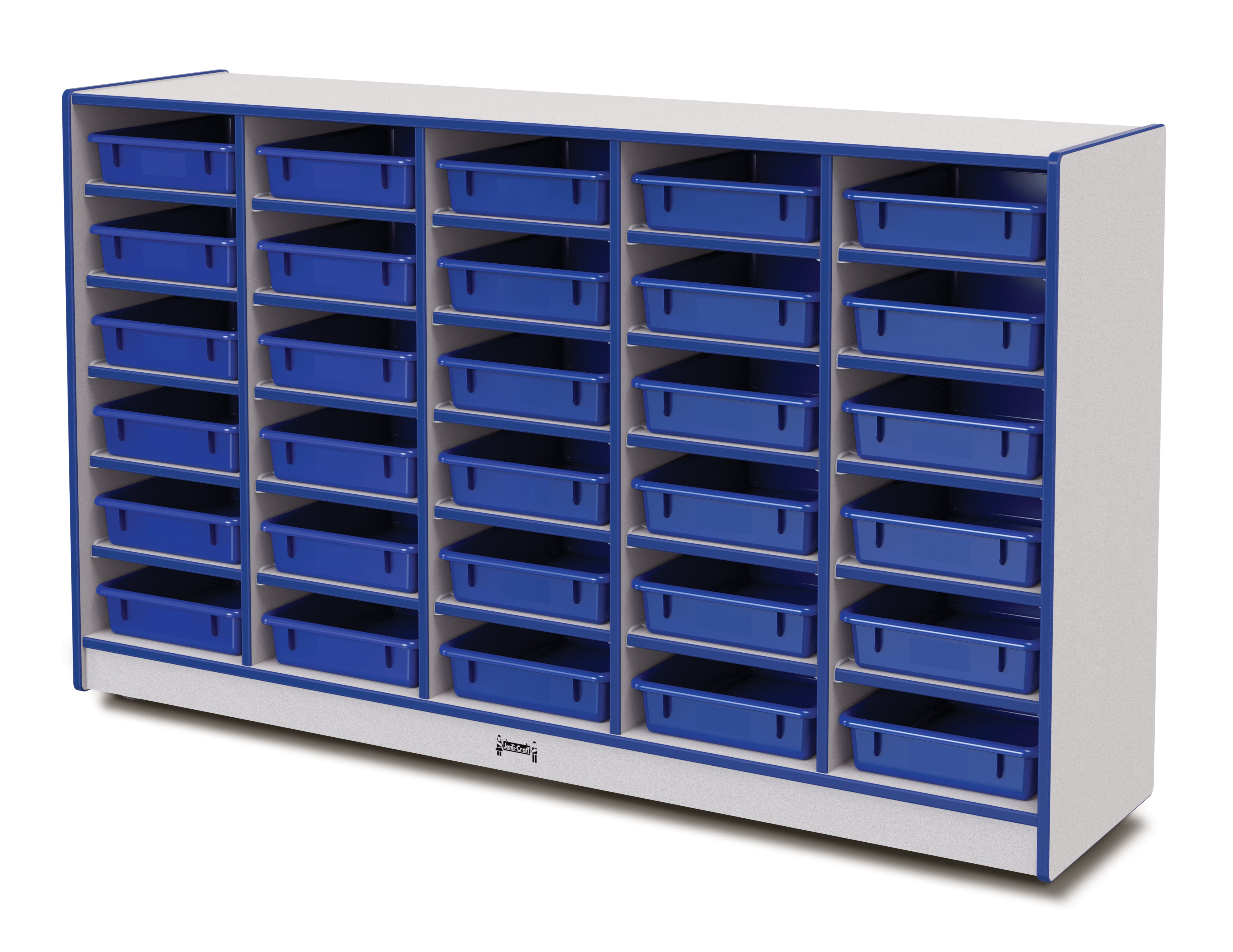 Rainbow Accents® 30 Paper-Tray Mobile Storage - with Paper-Trays - Blue