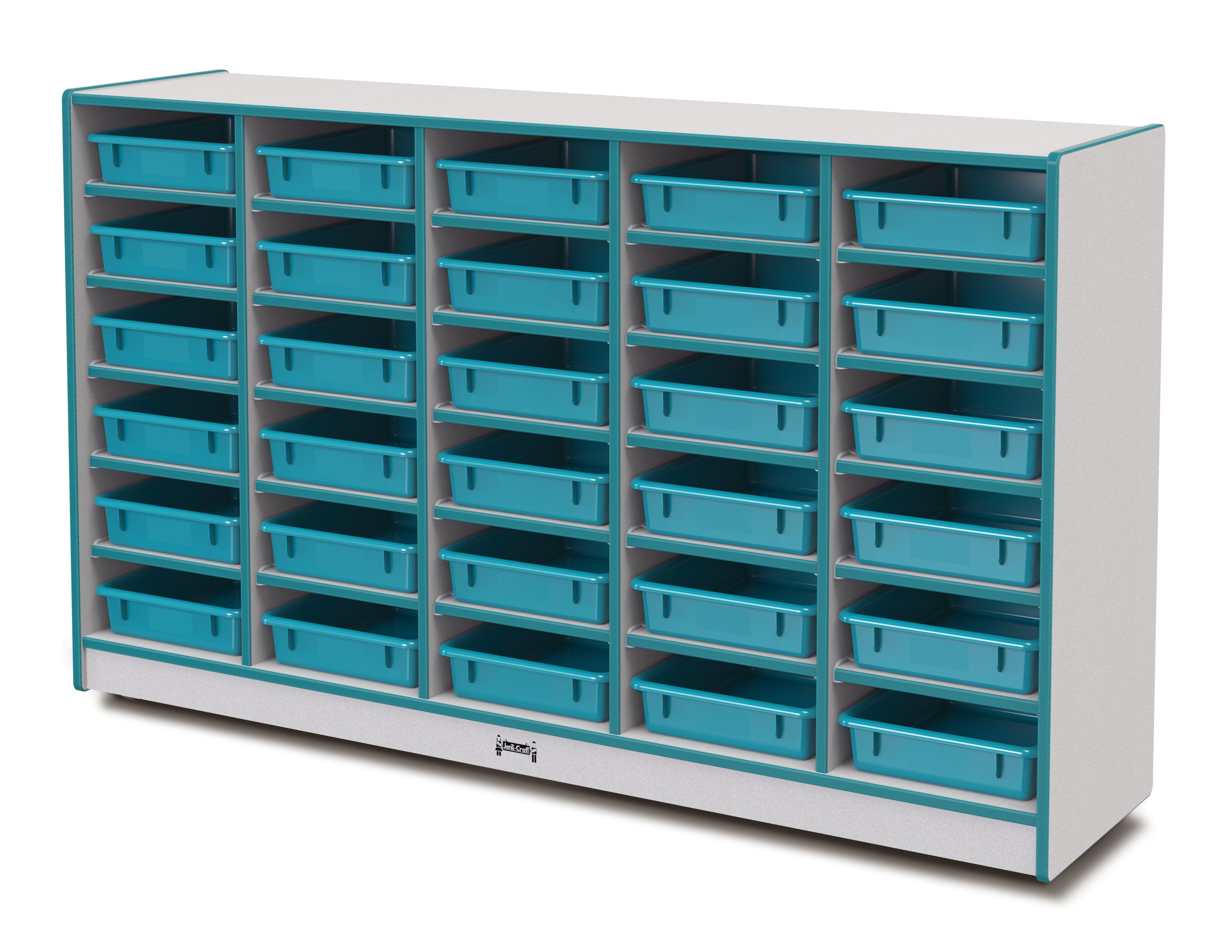Rainbow Accents® 30 Paper-Tray Mobile Storage - with Paper-Trays - Teal