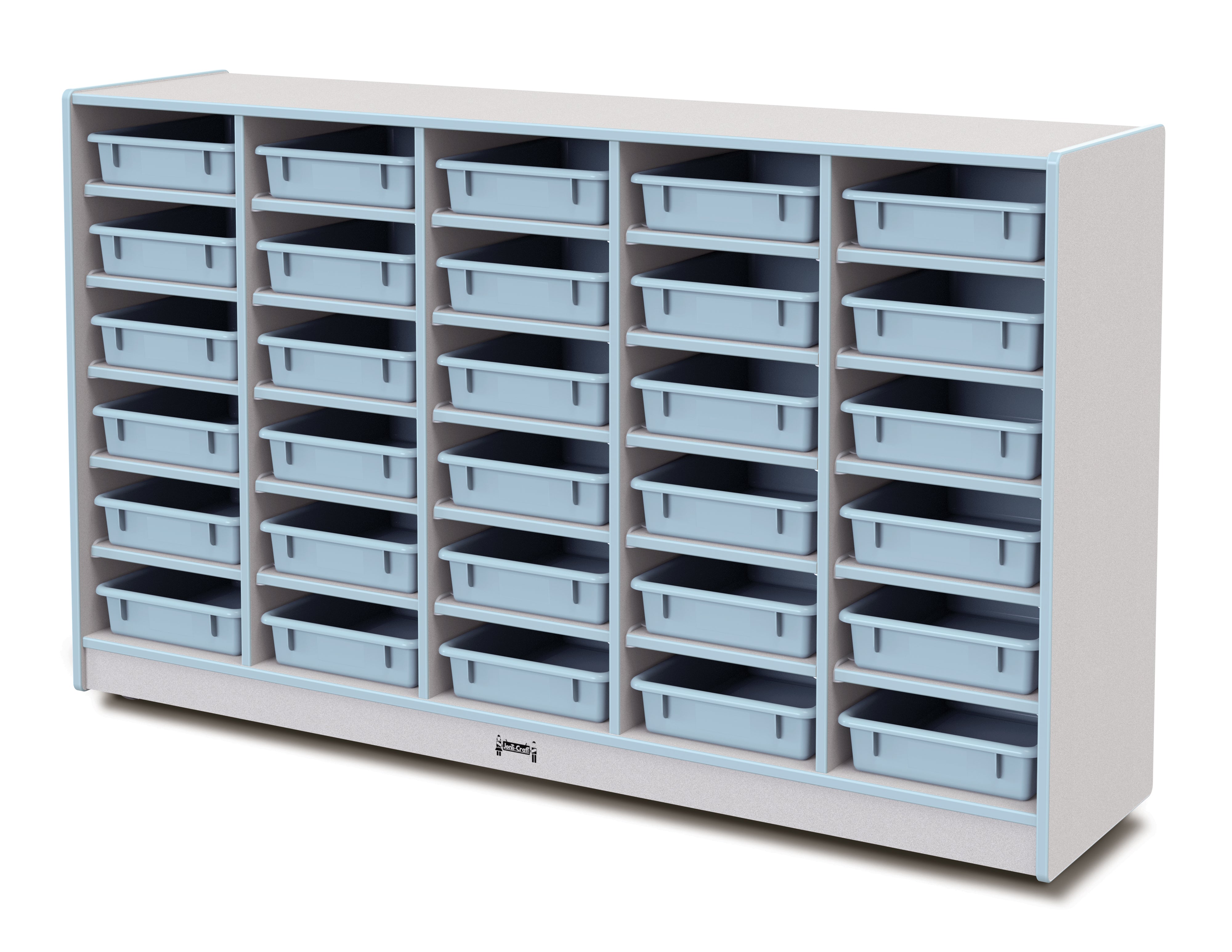 Rainbow Accents® 30 Paper-Tray Mobile Storage - with Paper-Trays - Coastal Blue