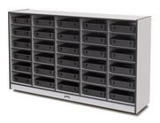 Rainbow Accents® 30 Paper-Tray Mobile Storage - with Paper-Trays - Black