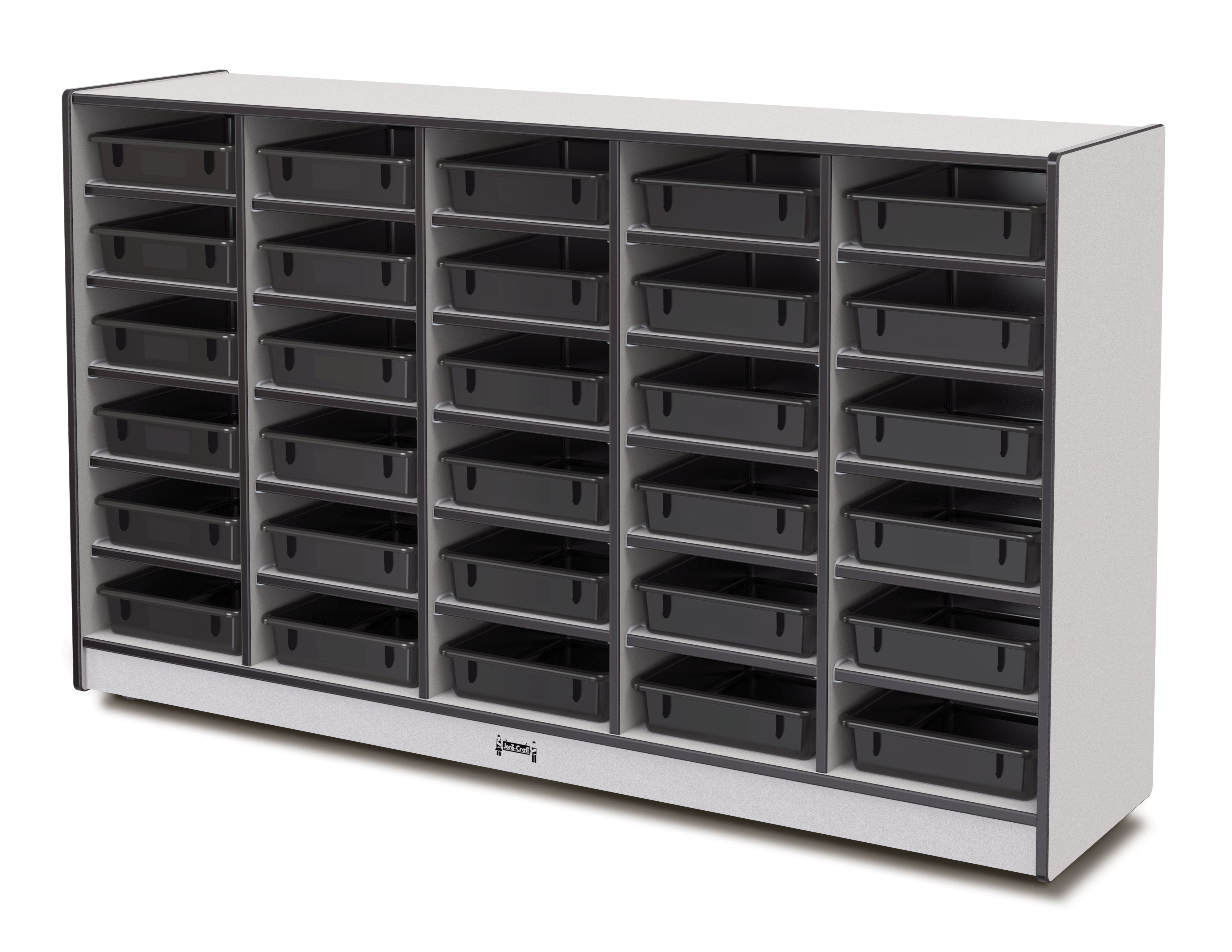 Rainbow Accents® 30 Paper-Tray Mobile Storage - with Paper-Trays - Black
