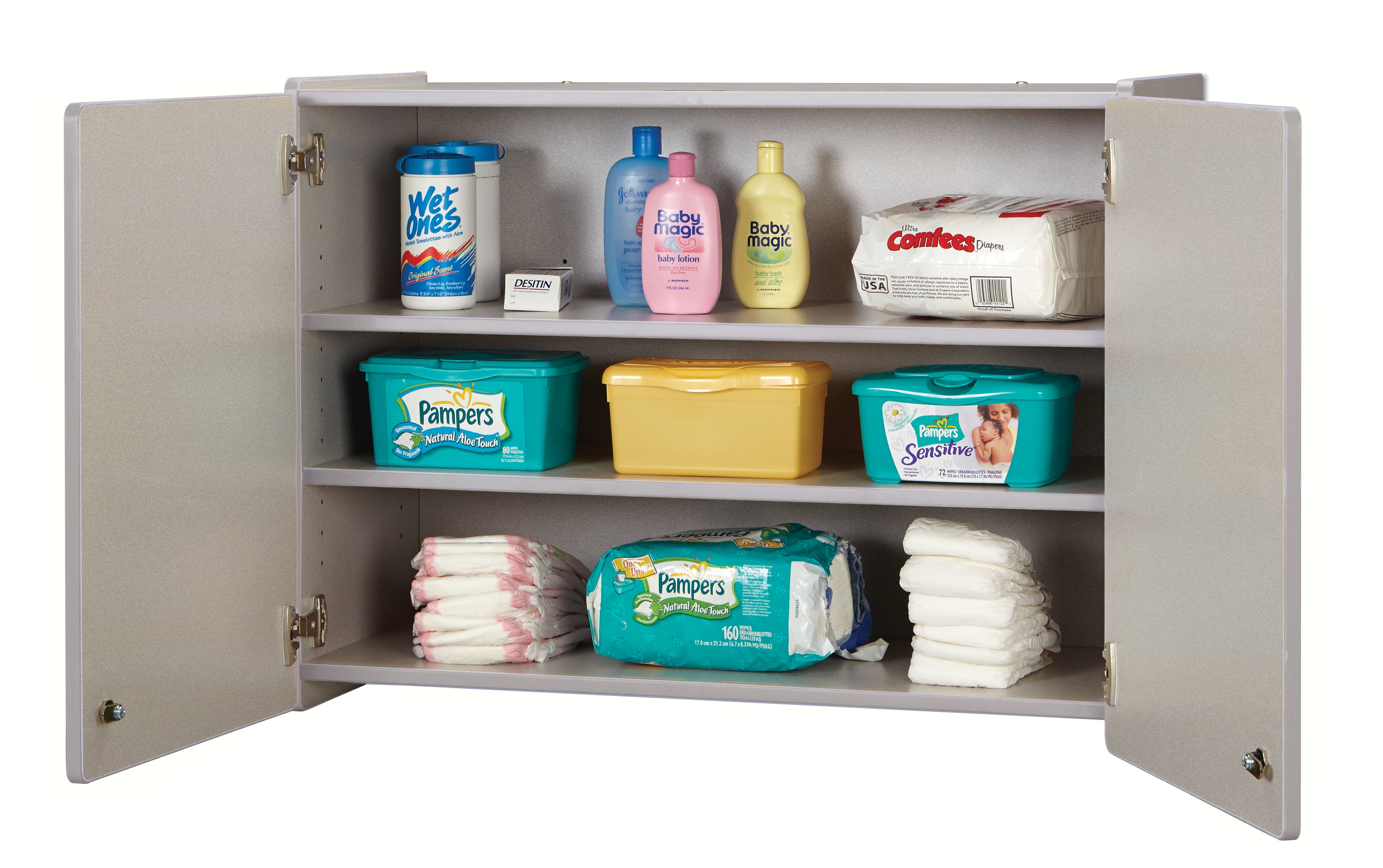 Rainbow Accents® Lockable Wall Cabinet  - Gray