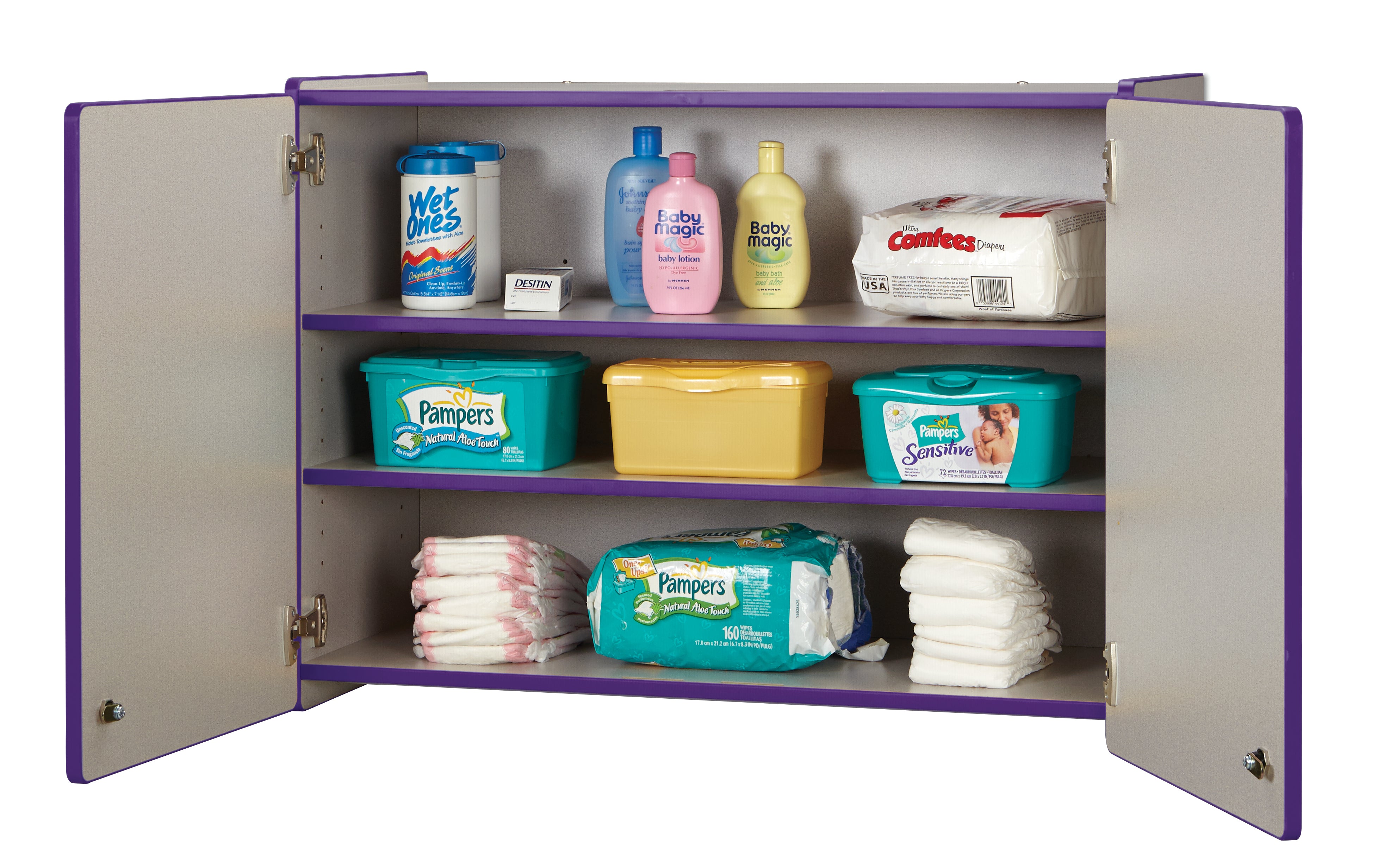 Rainbow Accents® Lockable Wall Cabinet - Purple