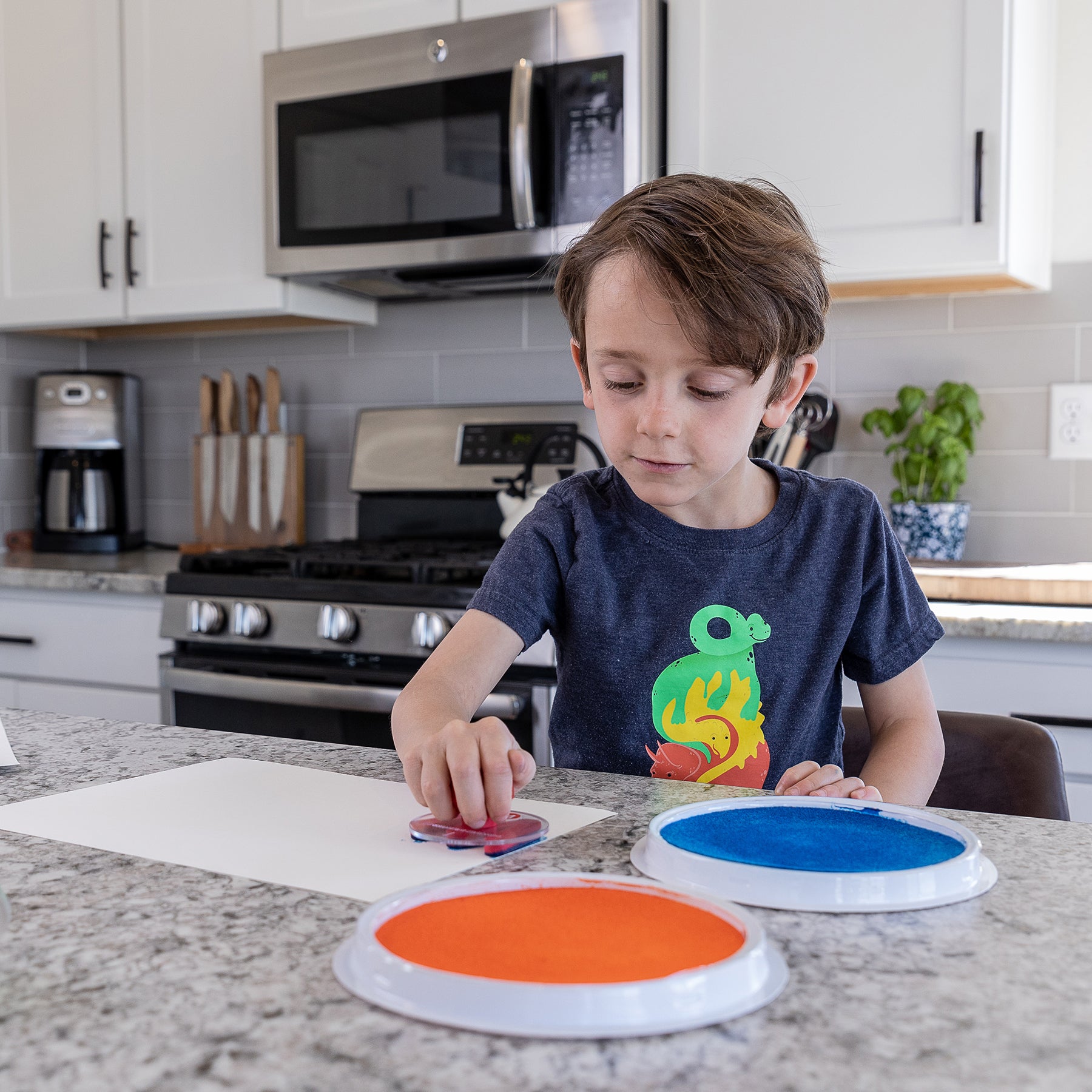 Jumbo Circular Washable Stamp Pad - Orange - 5.75" dia.